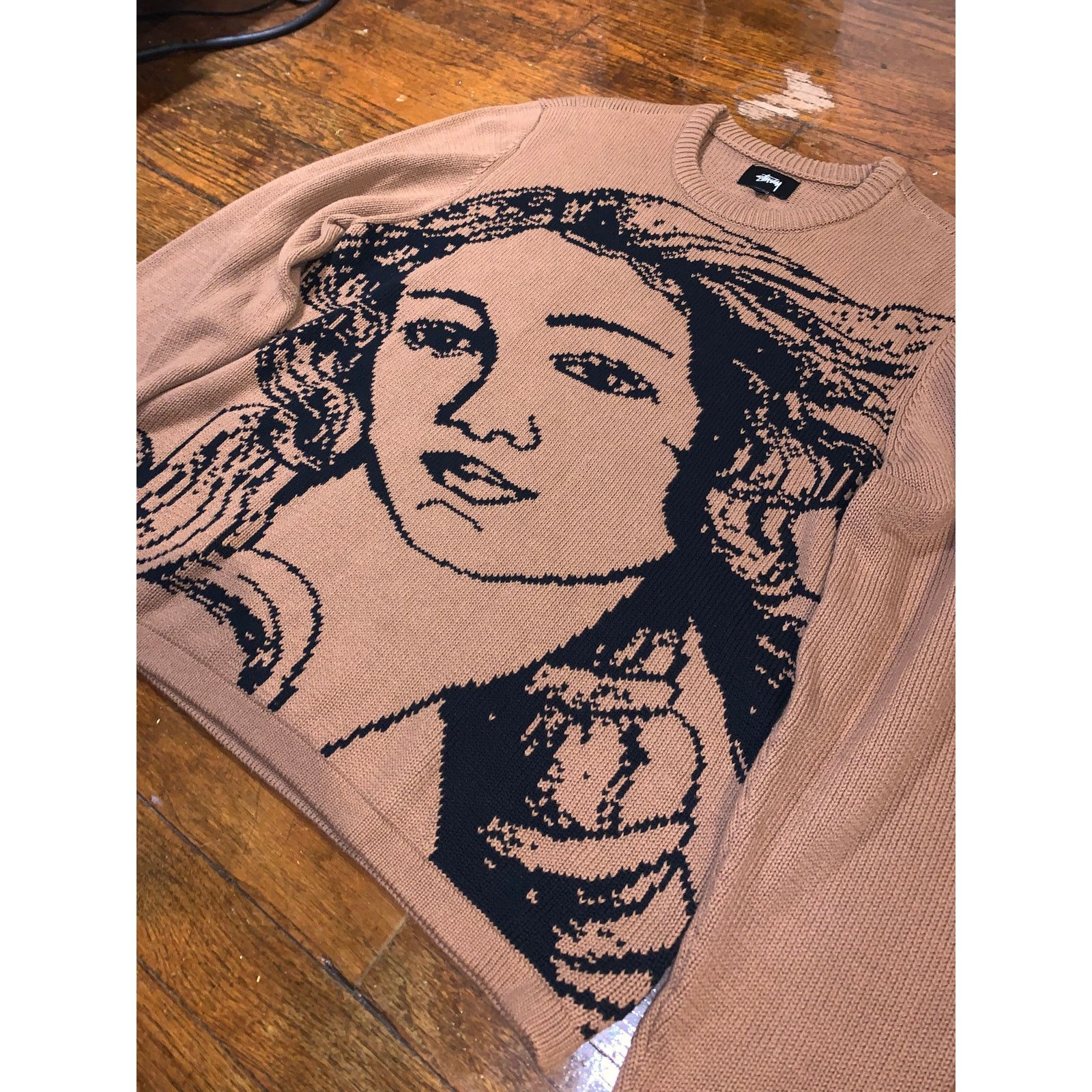 Stussy Stussy Venus Oversized Sweater Brown AOP Large Size US L / EU 52-54 / 3 - 3 Thumbnail