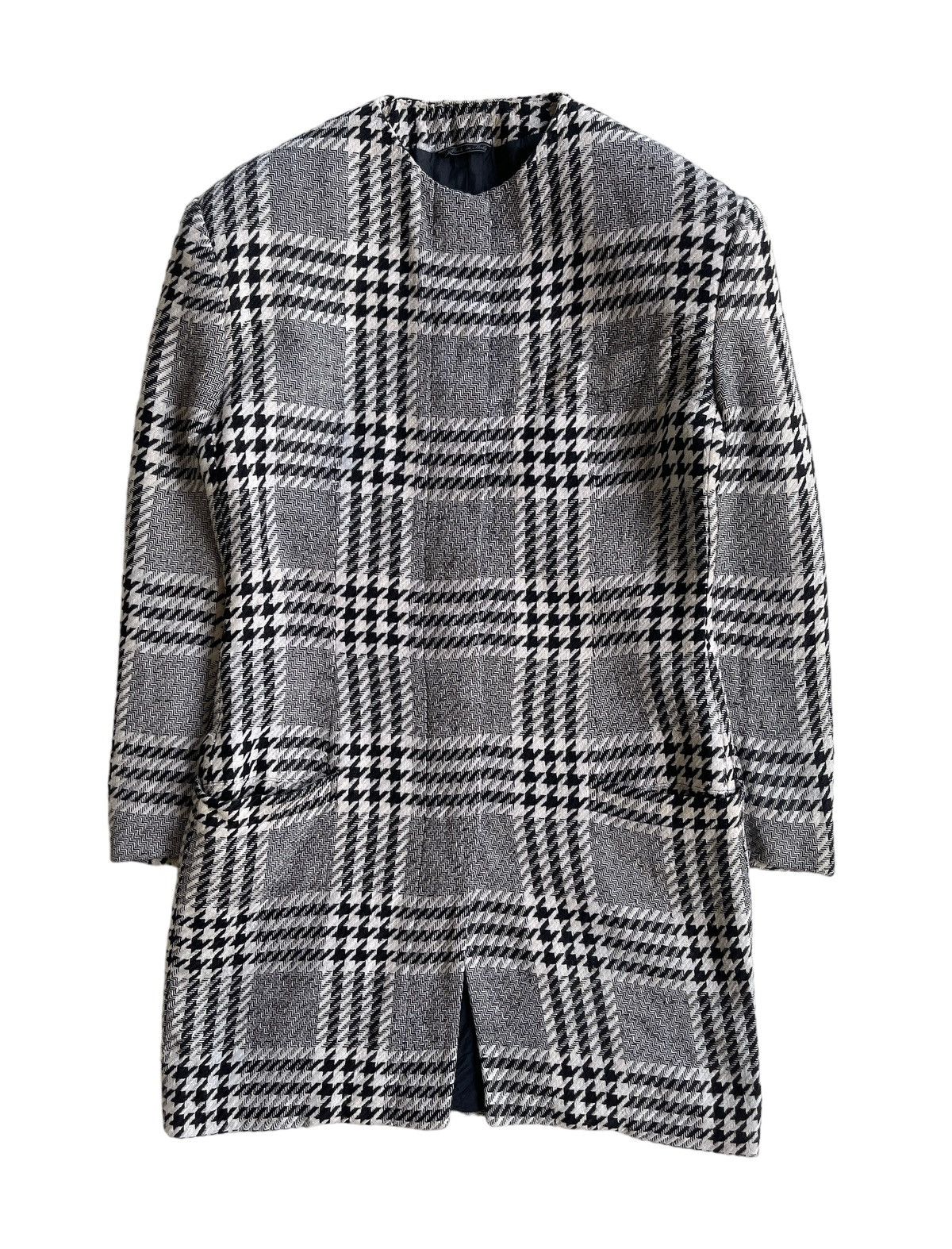 Versace G.Versace Houndstooth Mandarin Women Coat Size S / US 4 / IT 40 - 2 Thumbnail