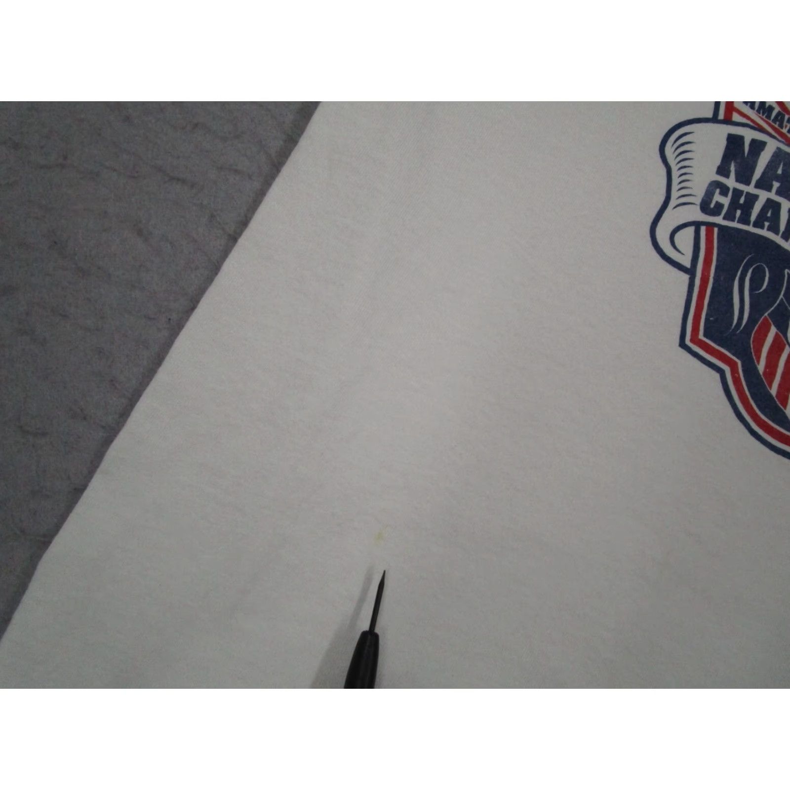 Delta VINTAGE Delta Men's T-Shirt Large White 90s Sports AAU National Championship Retro Crew Neck Size US L / EU 52-54 / 3 - 6 Thumbnail