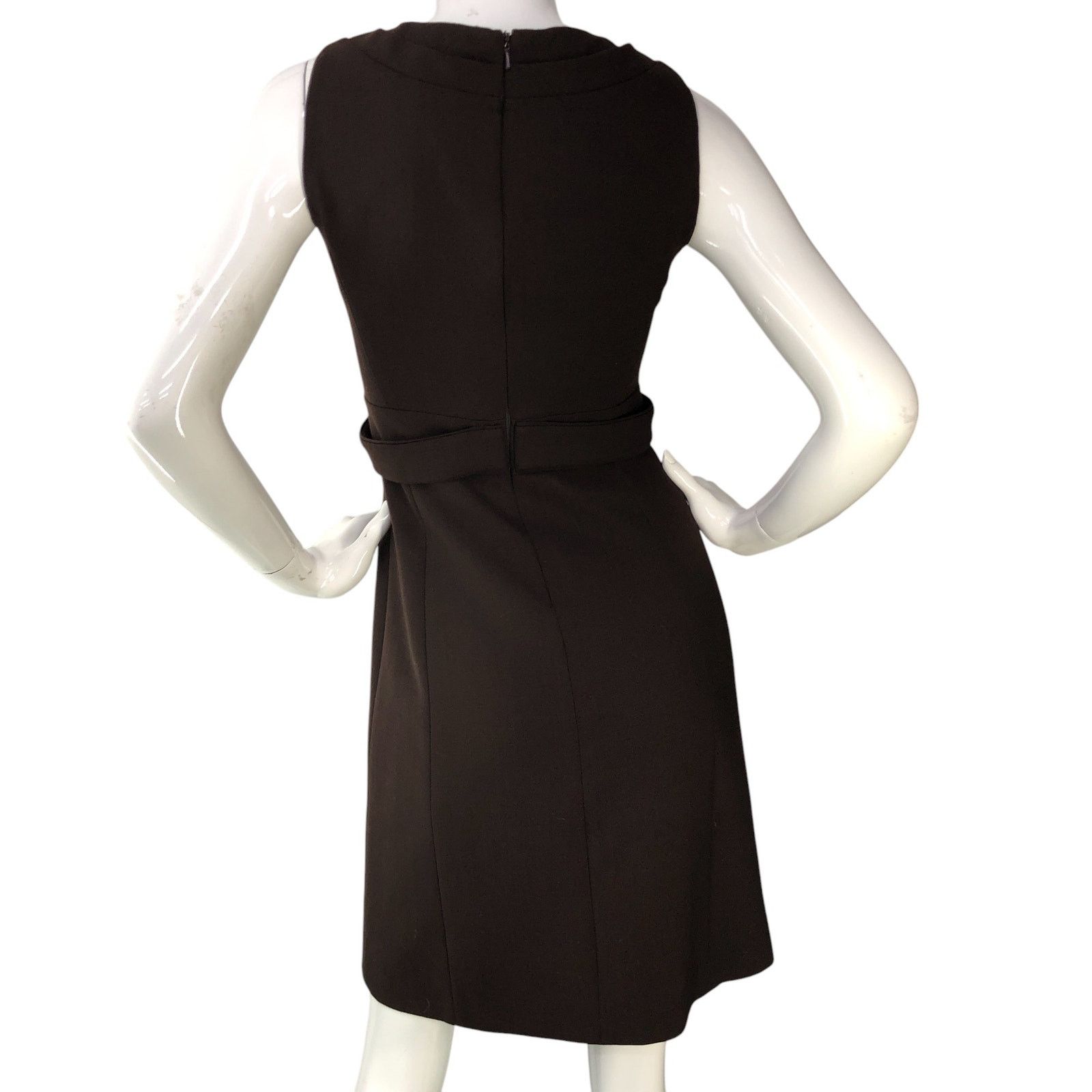 Tory Burch Tory Burch Size 2 Dress Sheath Sleeveless Wool Blend Brown Size XS / US 0-2 / IT 36-38 - 7 Thumbnail