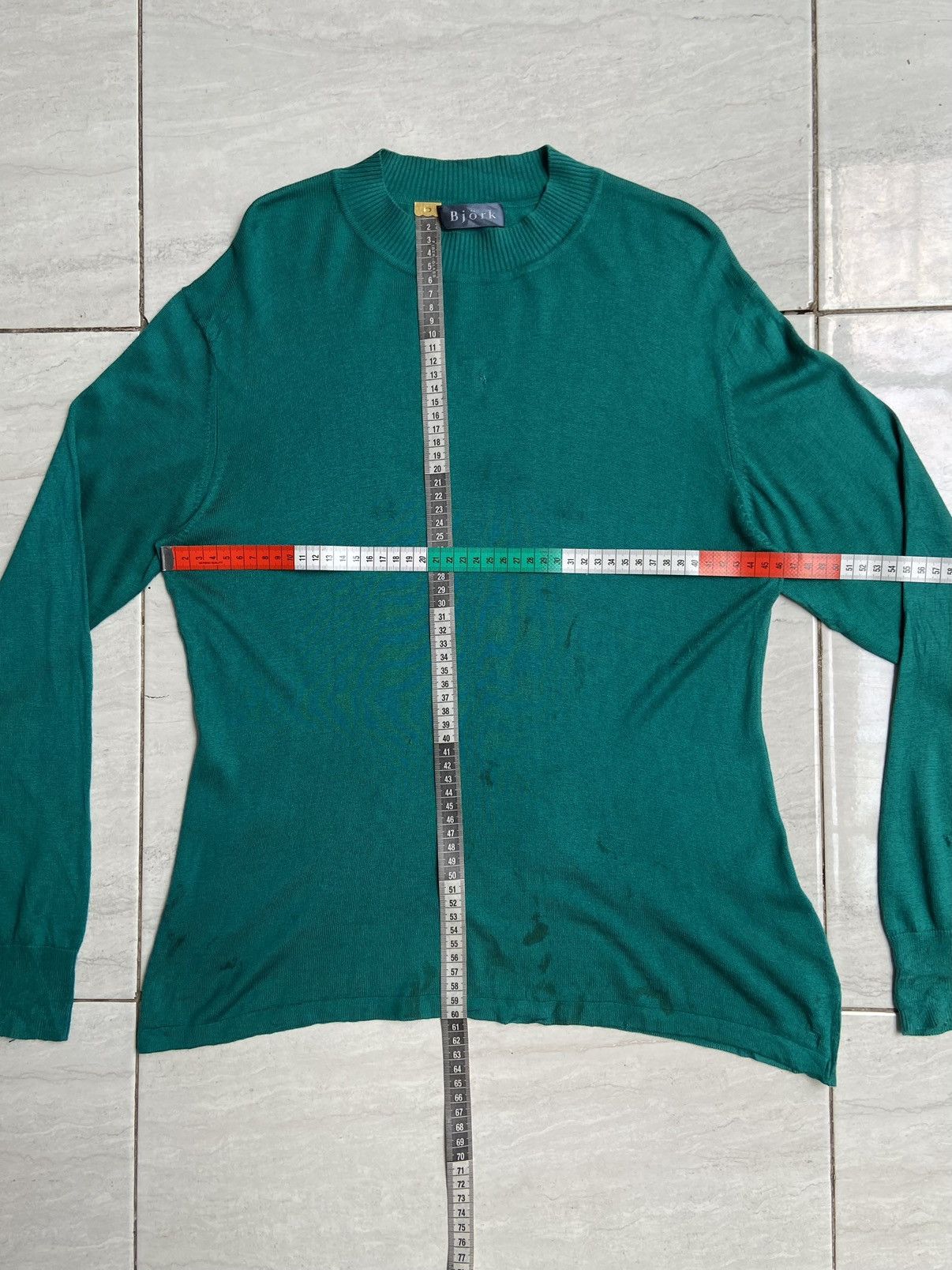 Band Tees × Designer × Japanese Brand BJORK Green Knit Sweater Size US XS / EU 42 / 0 - 7 Thumbnail