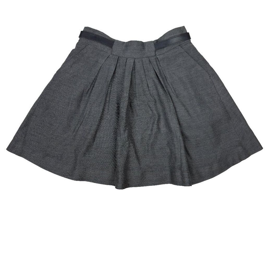 The Kooples THE KOOPLES Pleated Back Zip Closure Gray Mini Skirt 36 Size 25" / US 0 / IT 36 - 1 Thumbnail