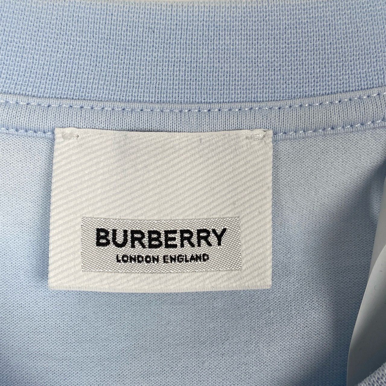 Burberry [Burberry] Lettering Print Round-Neck Blue Cotton Short-Slee Size S / US 4 / IT 40 - 2 Thumbnail