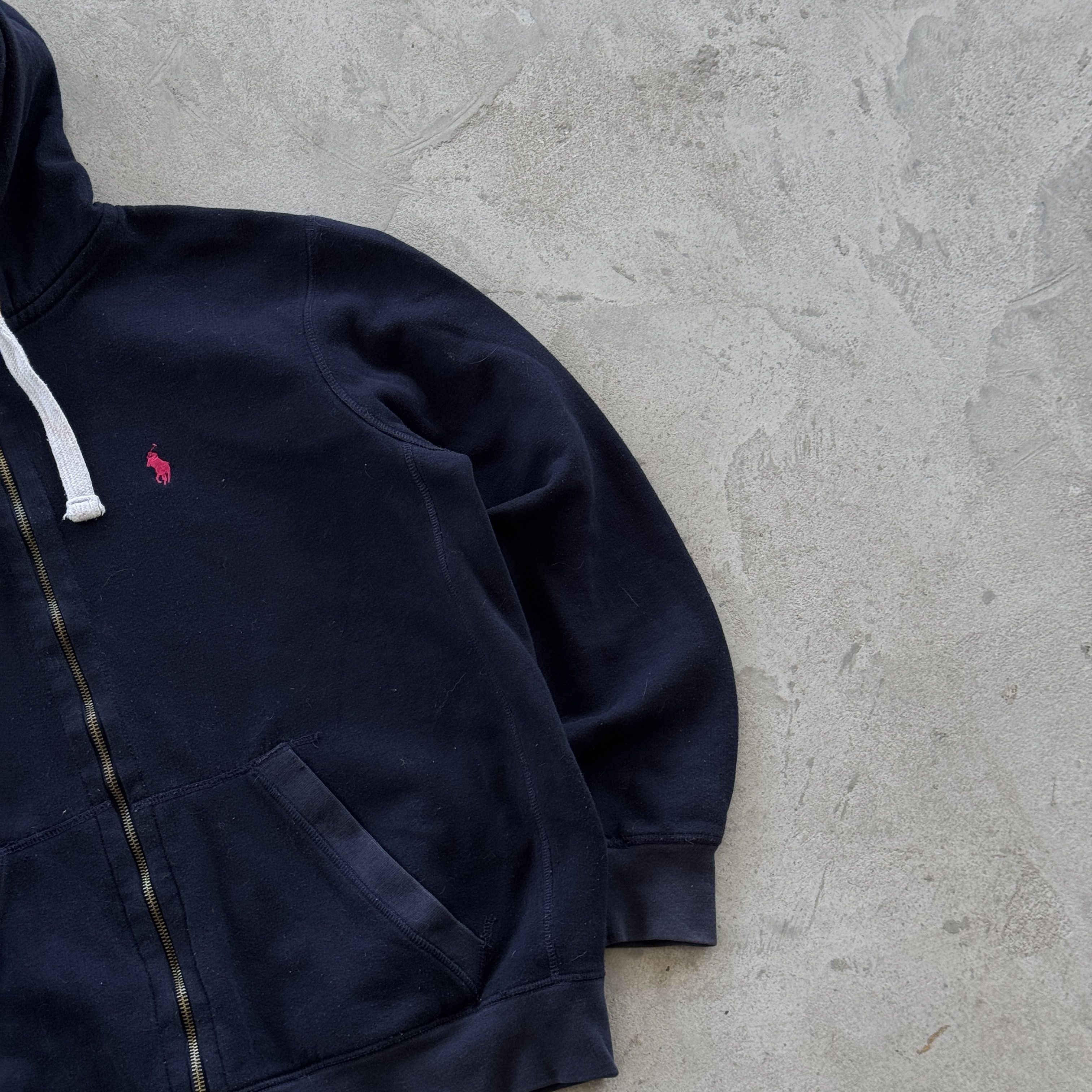 Polo Ralph Lauren Polo Ralph Lauren Waffle Lined Navy Zip Up Hoodie Size L Size US L / EU 52-54 / 3 - 2 Thumbnail