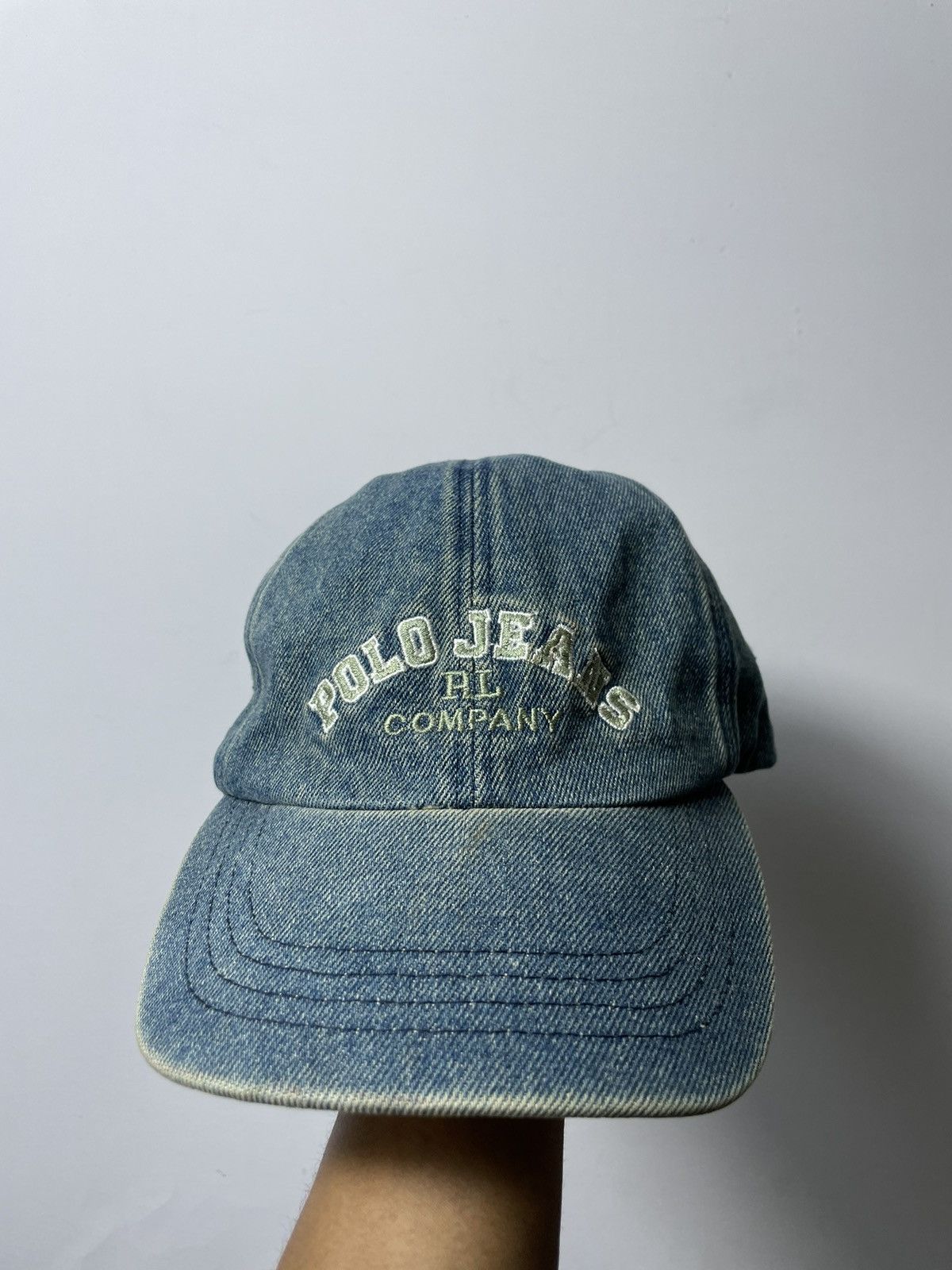 Polo Ralph Lauren Rare🔥Vintage Polo Jeans Polo Ralph Lauren Hat Cap Denim Size ONE SIZE - 5 Thumbnail