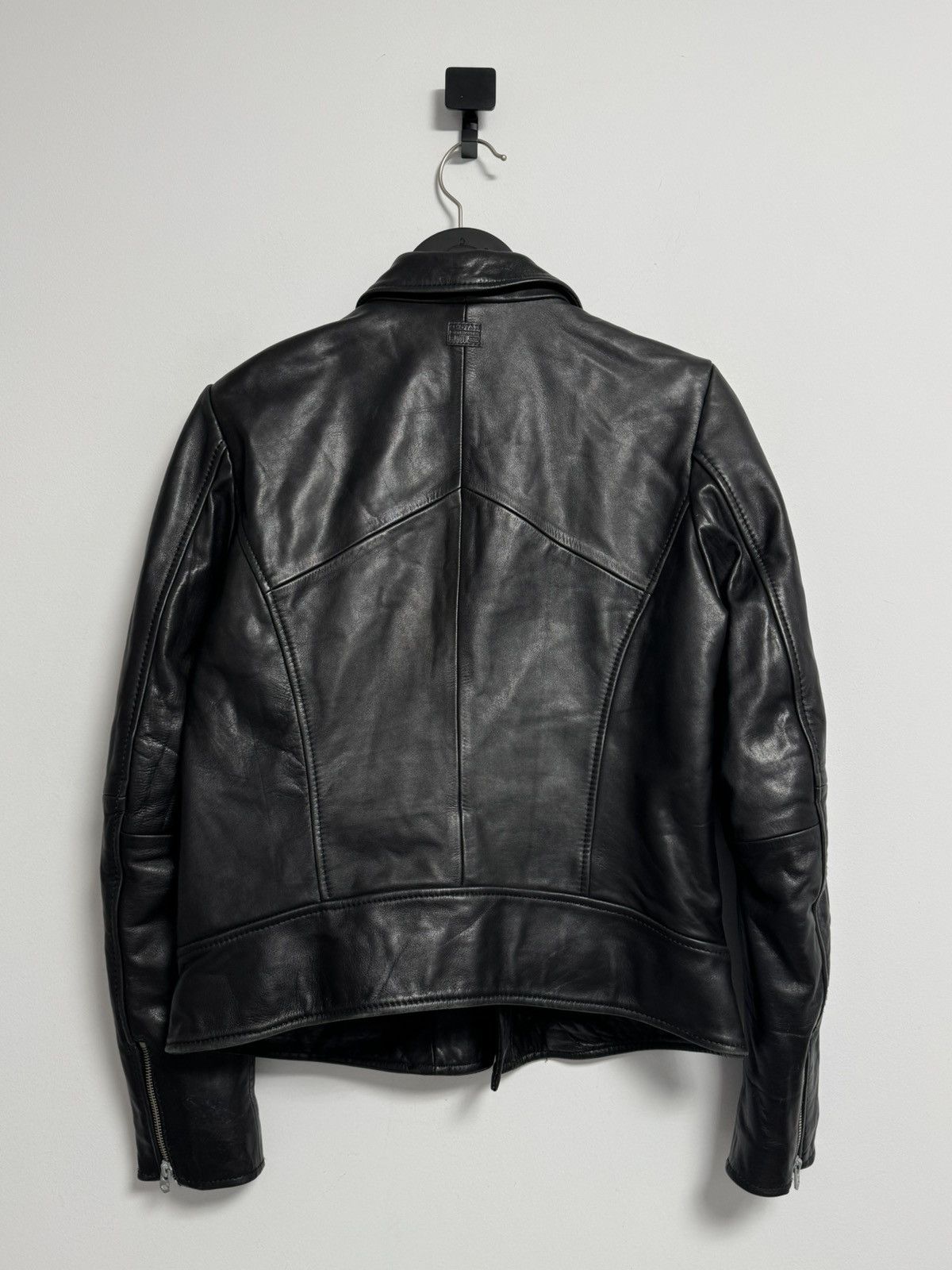 G-Star G Star Raw Leather Jacket Black Biker Motorcycle Size M / US 6-8 / IT 42-44 - 24 Thumbnail