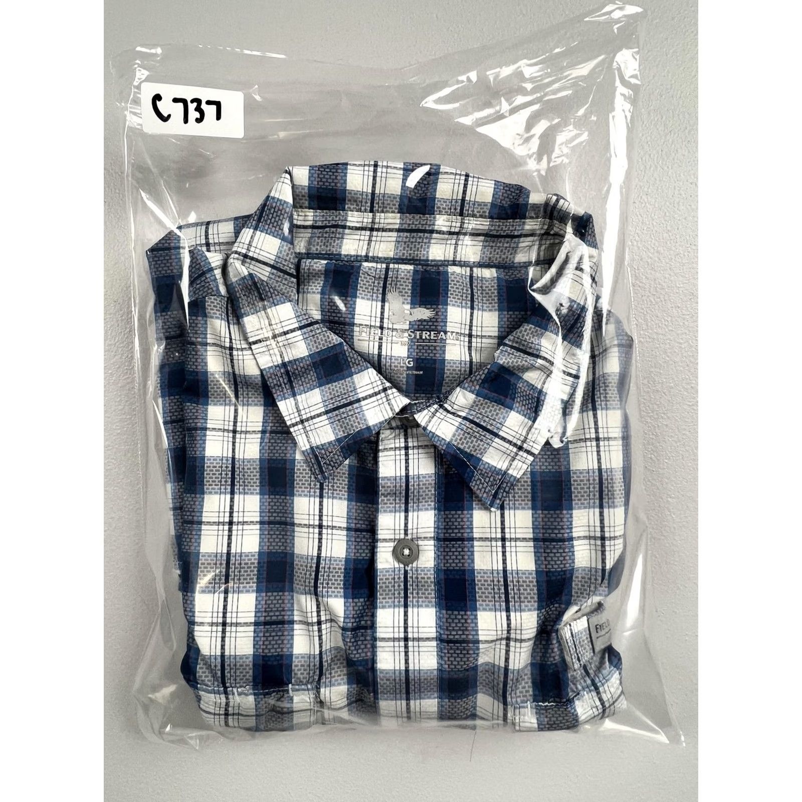Vintage Field & Stream Mens Large Blue Plaid Long Sleeve Button Up Shirt Lined Fishing Size US L / EU 52-54 / 3 - 7 Thumbnail