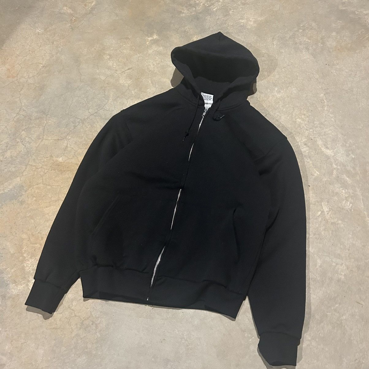 Unsound Rags × Vintage Crazy Vintage 90s Black Thermal Lined Double Face Zip Hoodie Size US L / EU 52-54 / 3 - 2 Thumbnail