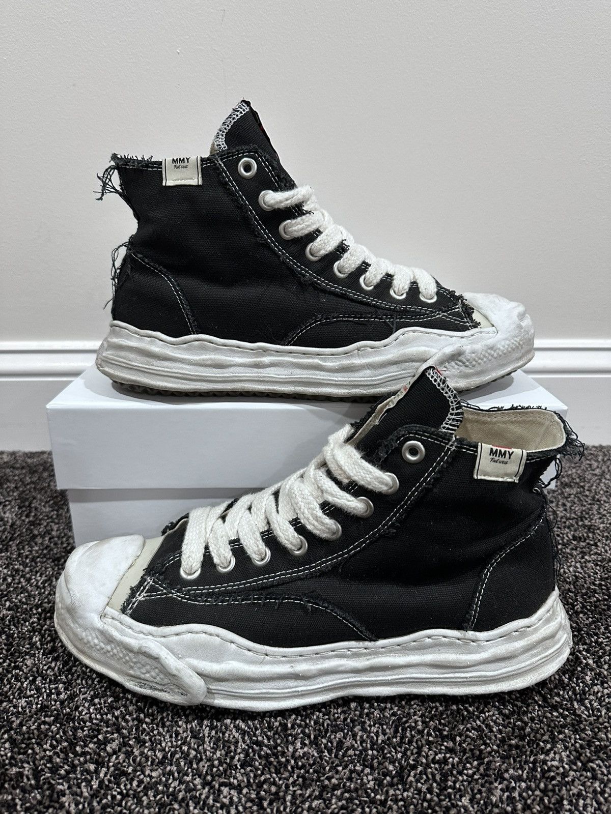 Maison MIHARA YASUHIRO Maison Mihara Yashurio MMY Black Hank OG High Sneakers Size US 11 / EU 44 - 12 Thumbnail