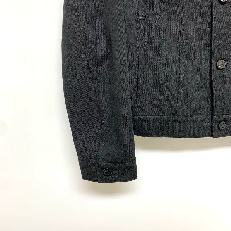 Louis Vuitton LOUIS VUITTON Black denim jacket with full dark stripes jac Size US S / EU 44-46 / 1 - 4 Thumbnail