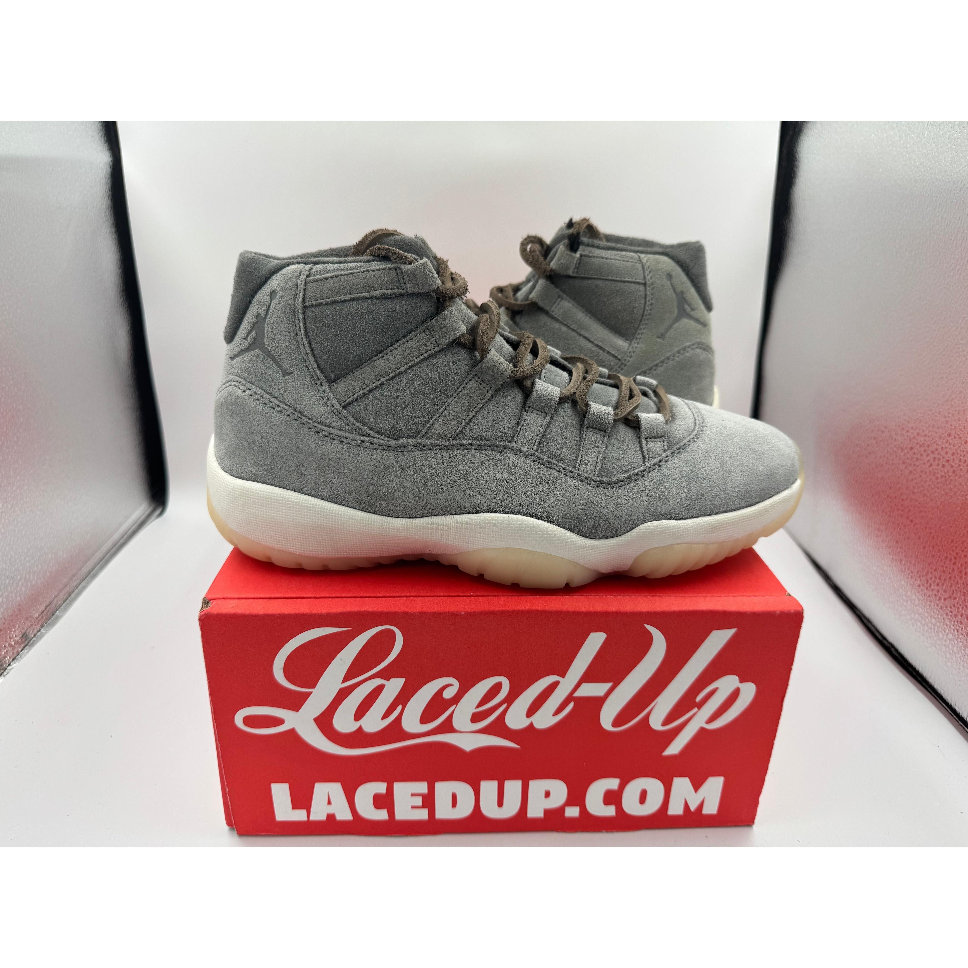 Jordan Brand PRE OWNED Air Jordan Retro 11 Pinnacle Grey Suede Conditiona Size US 9 / EU 42 - 1 Thumbnail