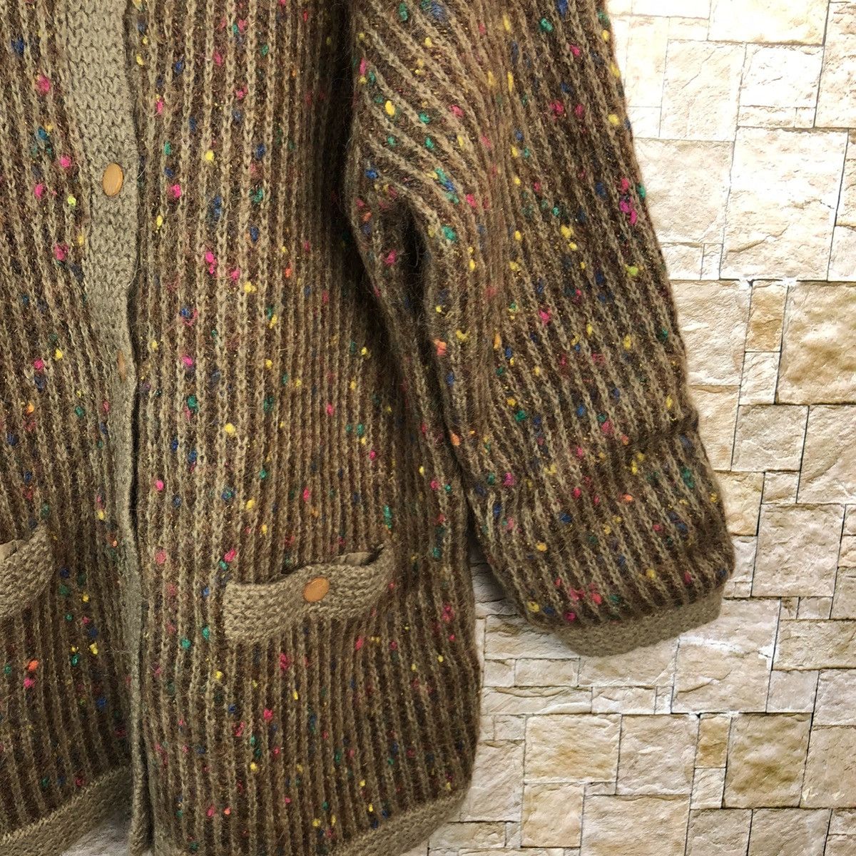 Japanese Brand Emerald Princess Brown Cardigan Knitwear #A1186 Size L / US 10 / IT 46 - 8 Thumbnail