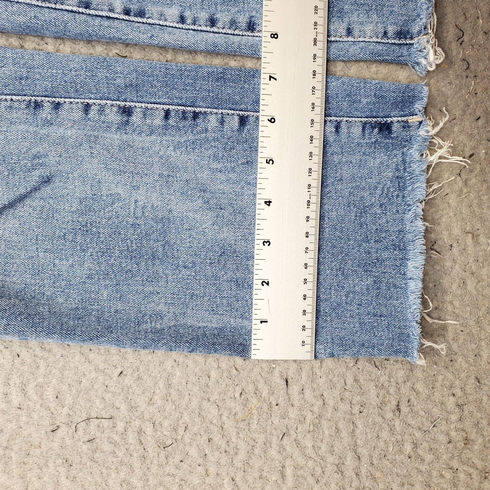 DL1961 VINTAGE DL1961 Jeans Womens 24 Blue Distressed High Rise Patti Straight Leg Size 42" / US 20 - 5 Thumbnail