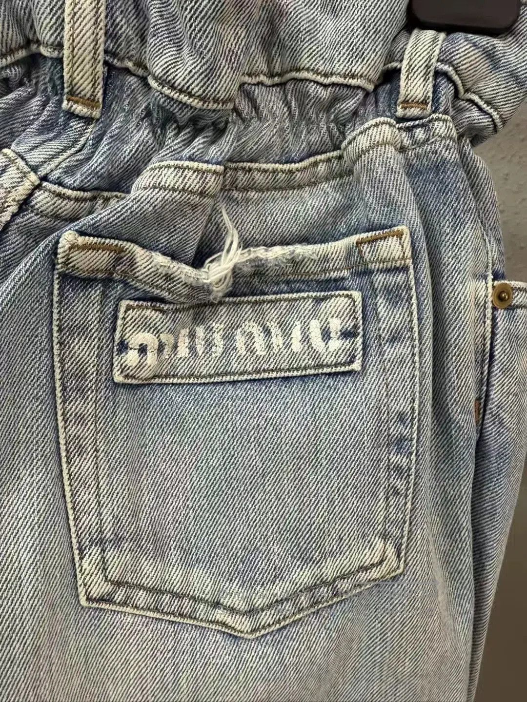 Miu Miu Miumiu Waist-Cinched Jeans. Size 25" / US 0 / IT 36 - 2 Thumbnail