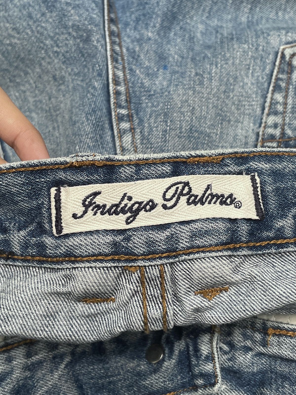Indigo Palms × Vintage Rare Design Vintage Brand Indigo Palms Art Jeans 1990s Size US 35 - 10 Thumbnail
