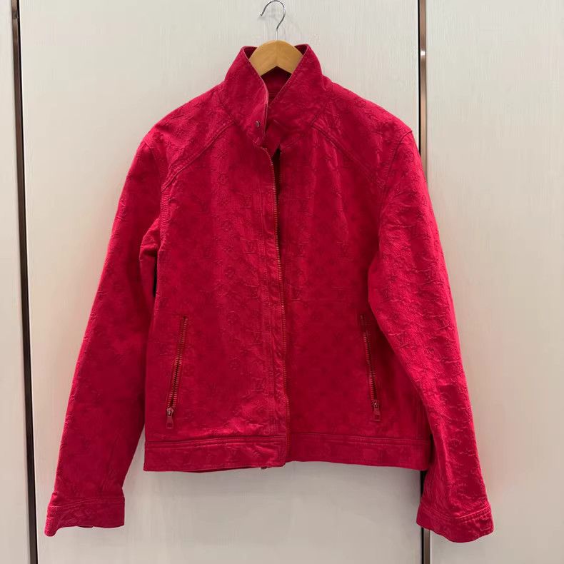 Louis Vuitton Louis Vuitton Red Denim Jacket Size US M / EU 48-50 / 2 - 1 Thumbnail