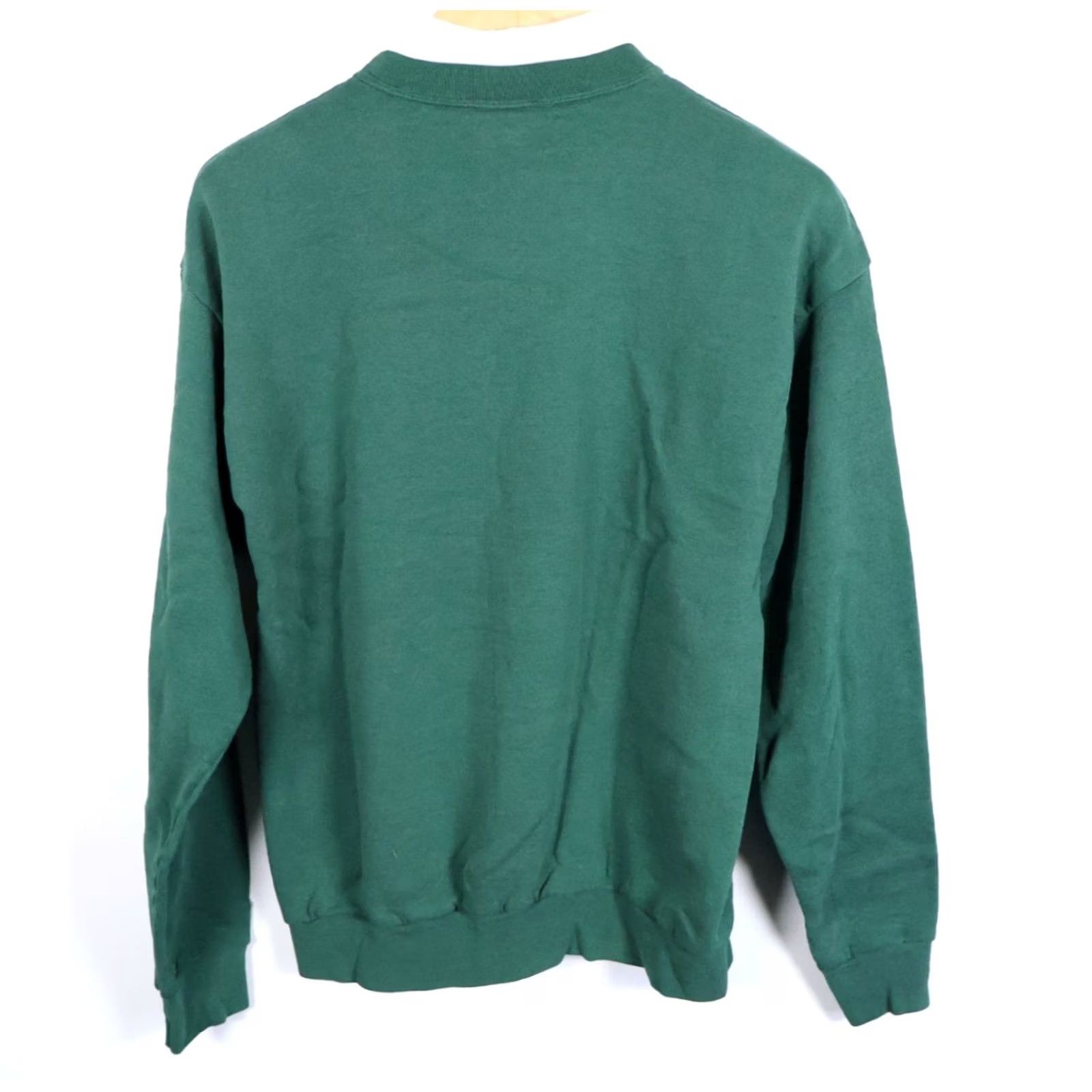 Vintage VINTAGE 90s Flower Cat Sweatshirt Women Large Green Embroidered Mock Neck VTG Grandma Size L / US 10 / IT 46 - 2 Thumbnail