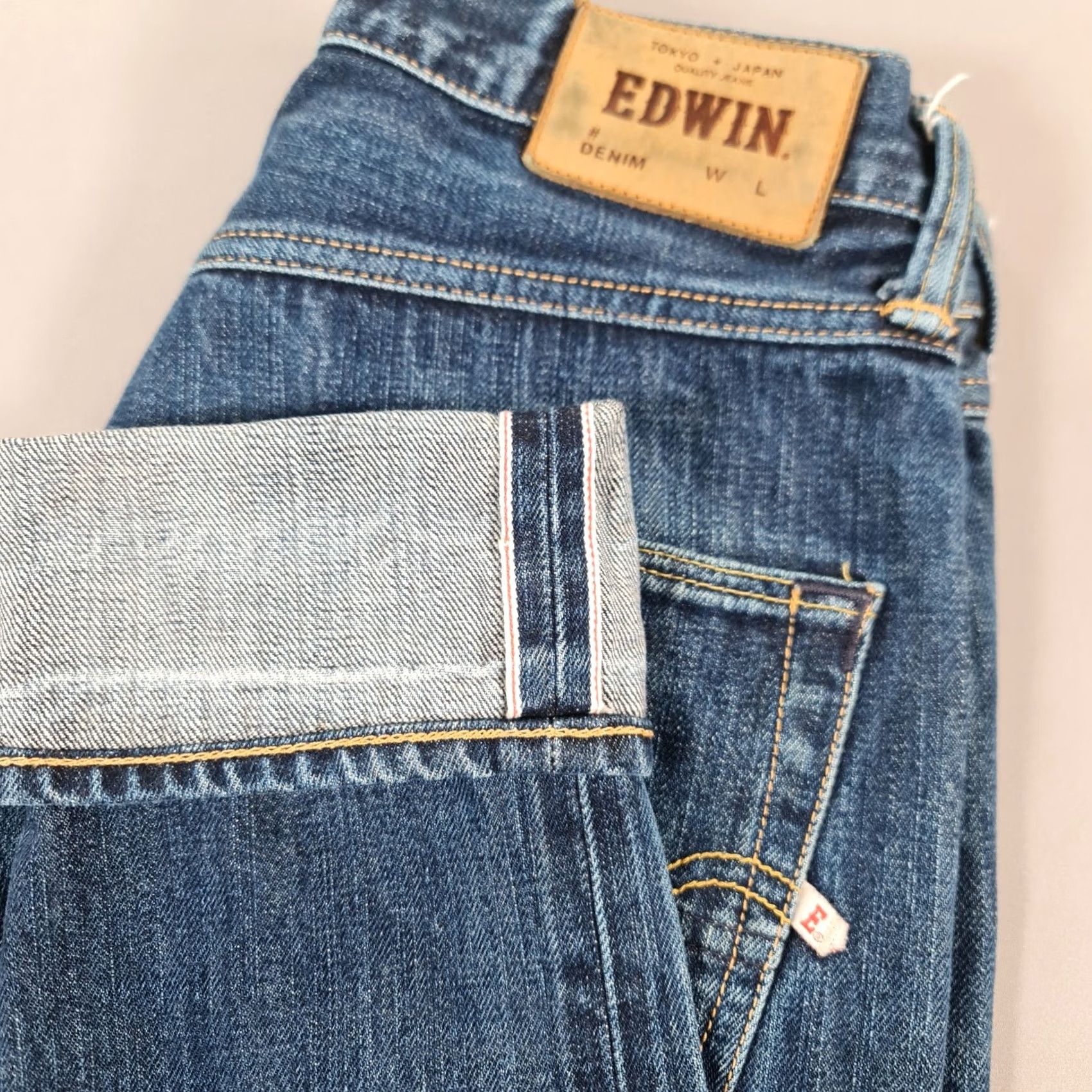 Edwin Edwin ED-55 Jeans Mens W30 L30 Blue Relaxed Selvedge Japanese Denim Size US 30 / EU 46 - 2 Thumbnail
