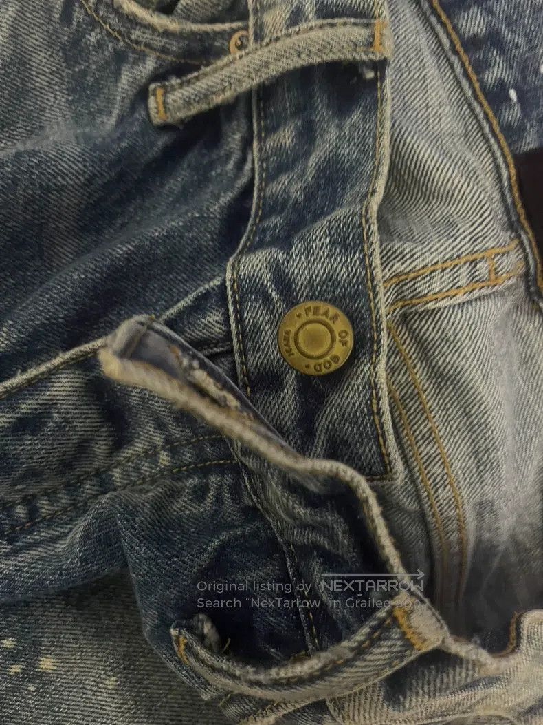 Fear of God Fear of God Blue splash ink jeans Size US 32 / EU 48 - 4 Thumbnail