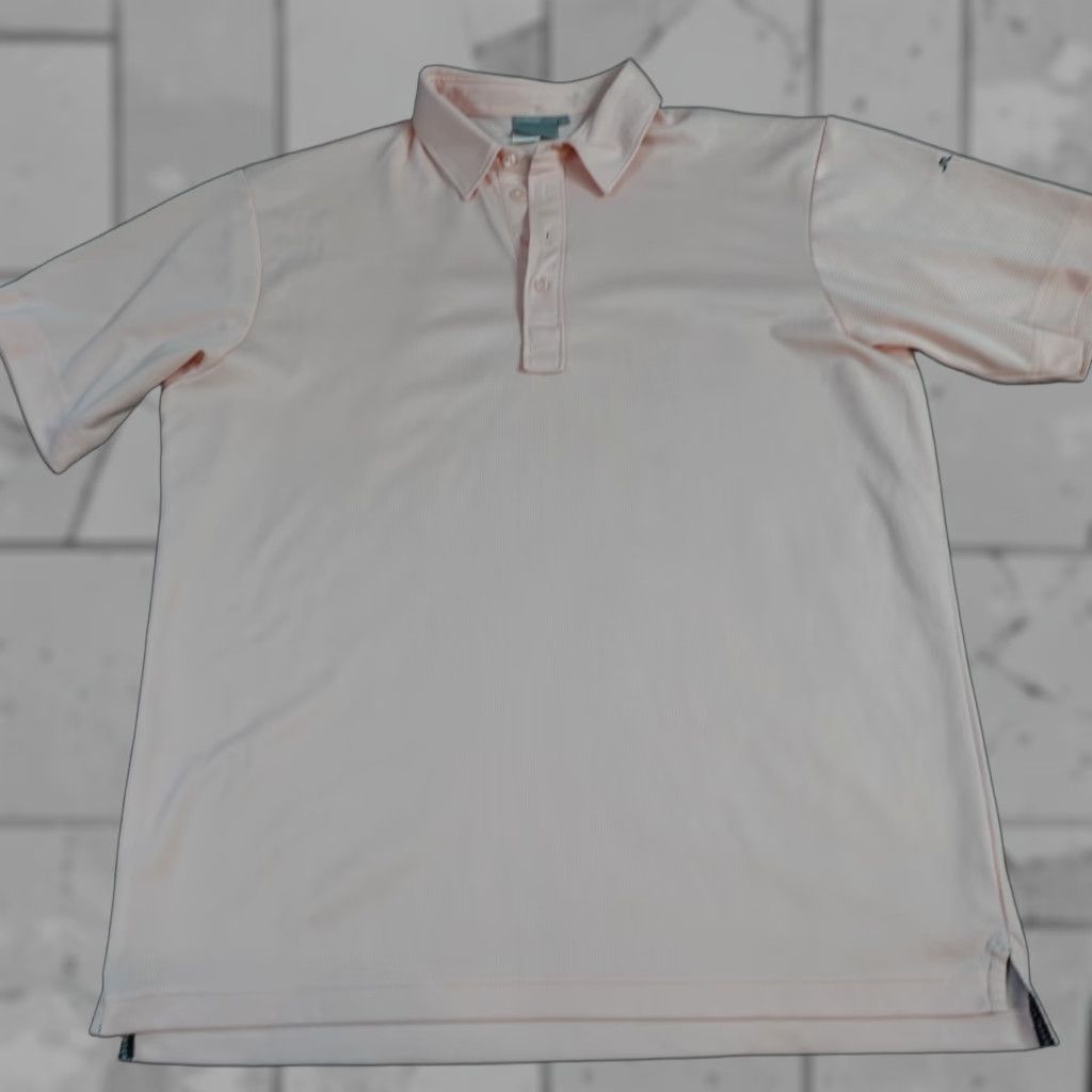 Lindbergh J. Lindberg Mens Polo Shirt L Pink Solid Performance Golf Embroidered Short Sleeve Collared Shirt Mens Size US L / EU 52-54 / 3 - 1 Thumbnail