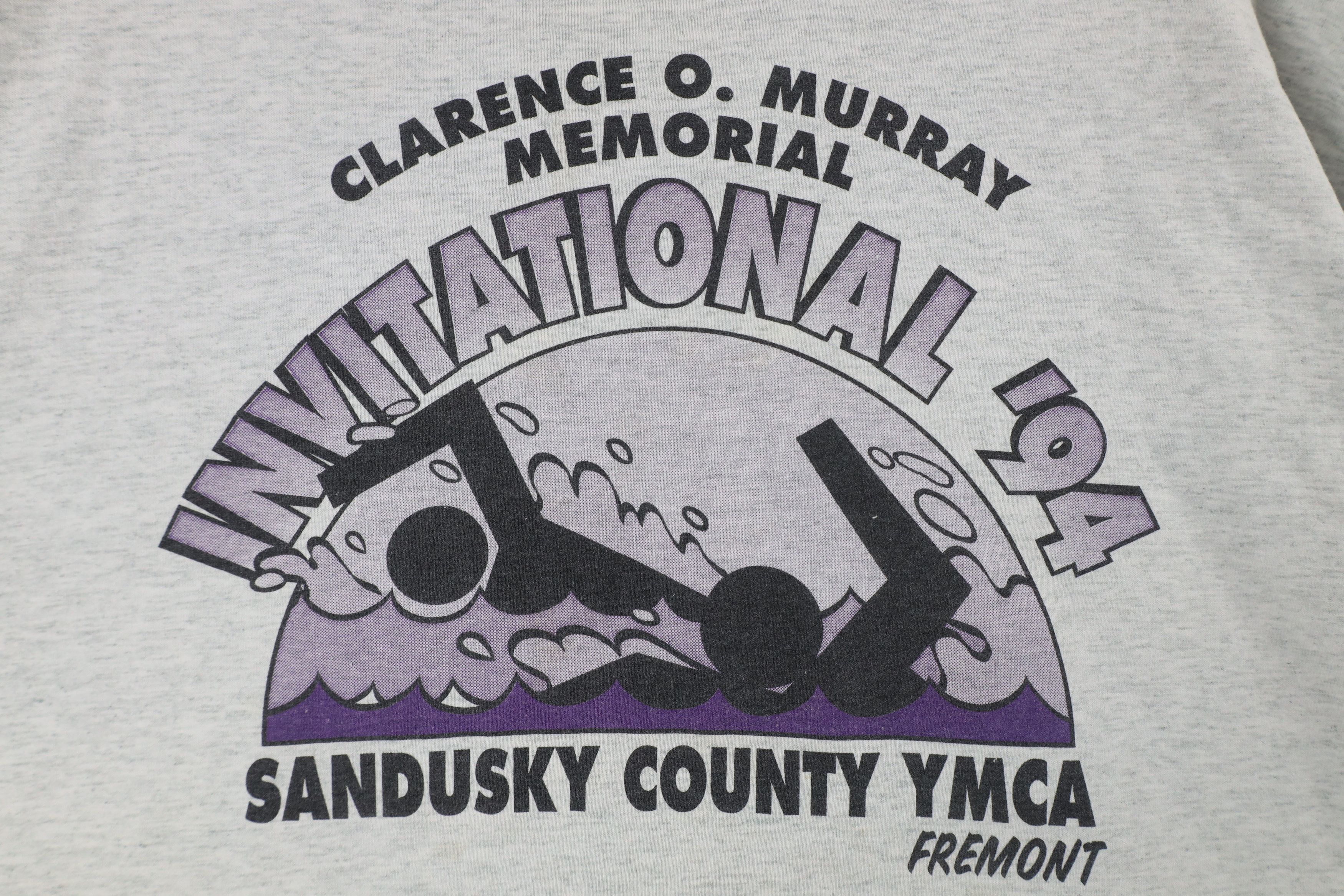 Vintage Vintage 90s O Murray Invitational YMCA Swimming T-Shirt Size US XL / EU 56 / 4 - 4 Thumbnail