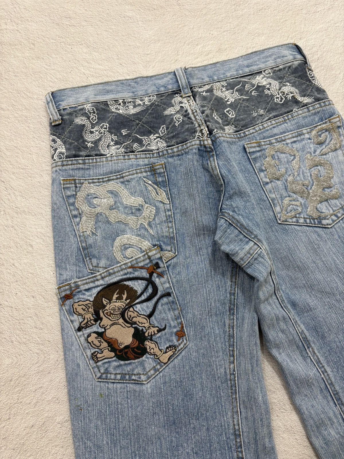 Kapital 2000s karakuri traditional japan embroidery denim Y2k style Size US 32 / EU 48 - 2 Thumbnail