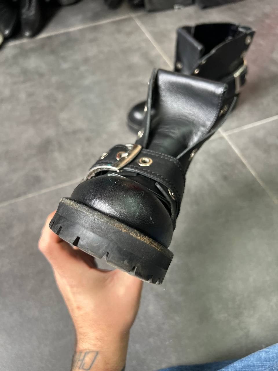Alexander McQueen Alexander McQueen leather buckle biker boots Size US 8.5 / IT 38.5 - 4 Thumbnail