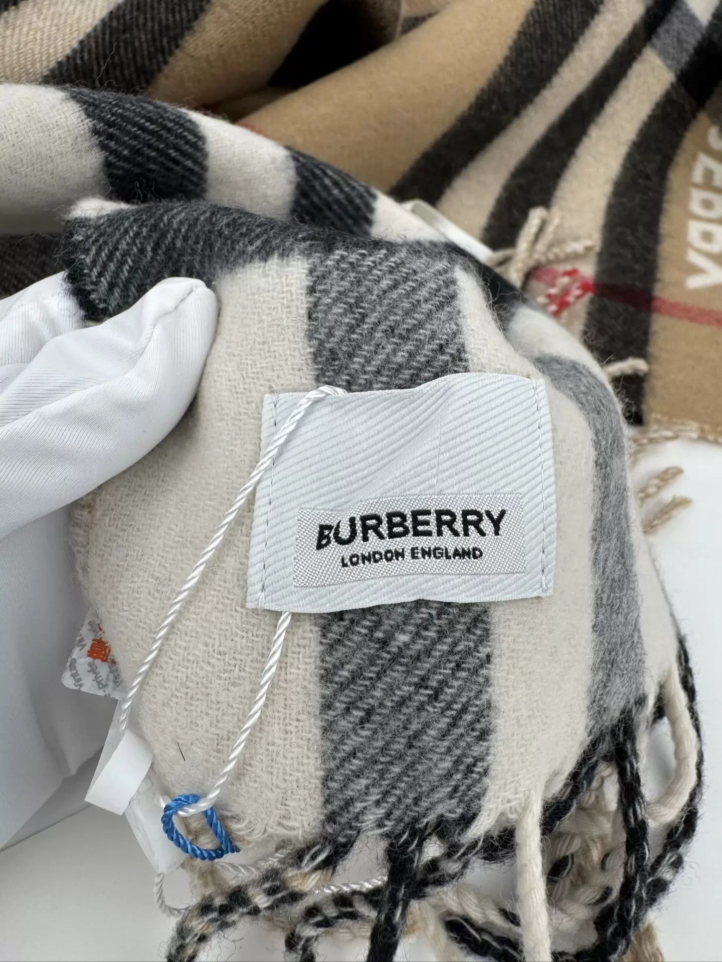 Burberry Burberry Cashmere 168x30 Check Color Block Scarf Size ONE SIZE - 6 Thumbnail
