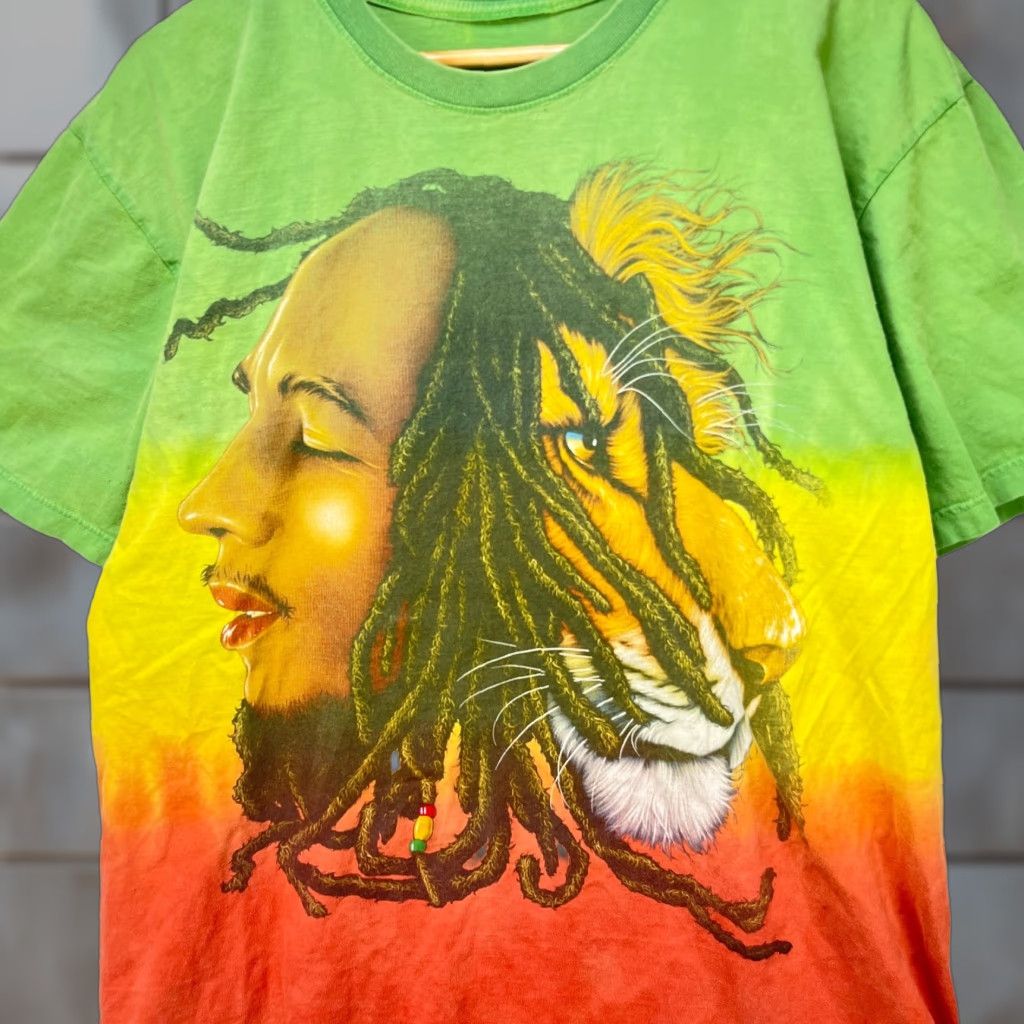 Vintage VINTAGE Bob Marley T-Shirt XL Green Men Size US XL / EU 56 / 4 - 1 Thumbnail