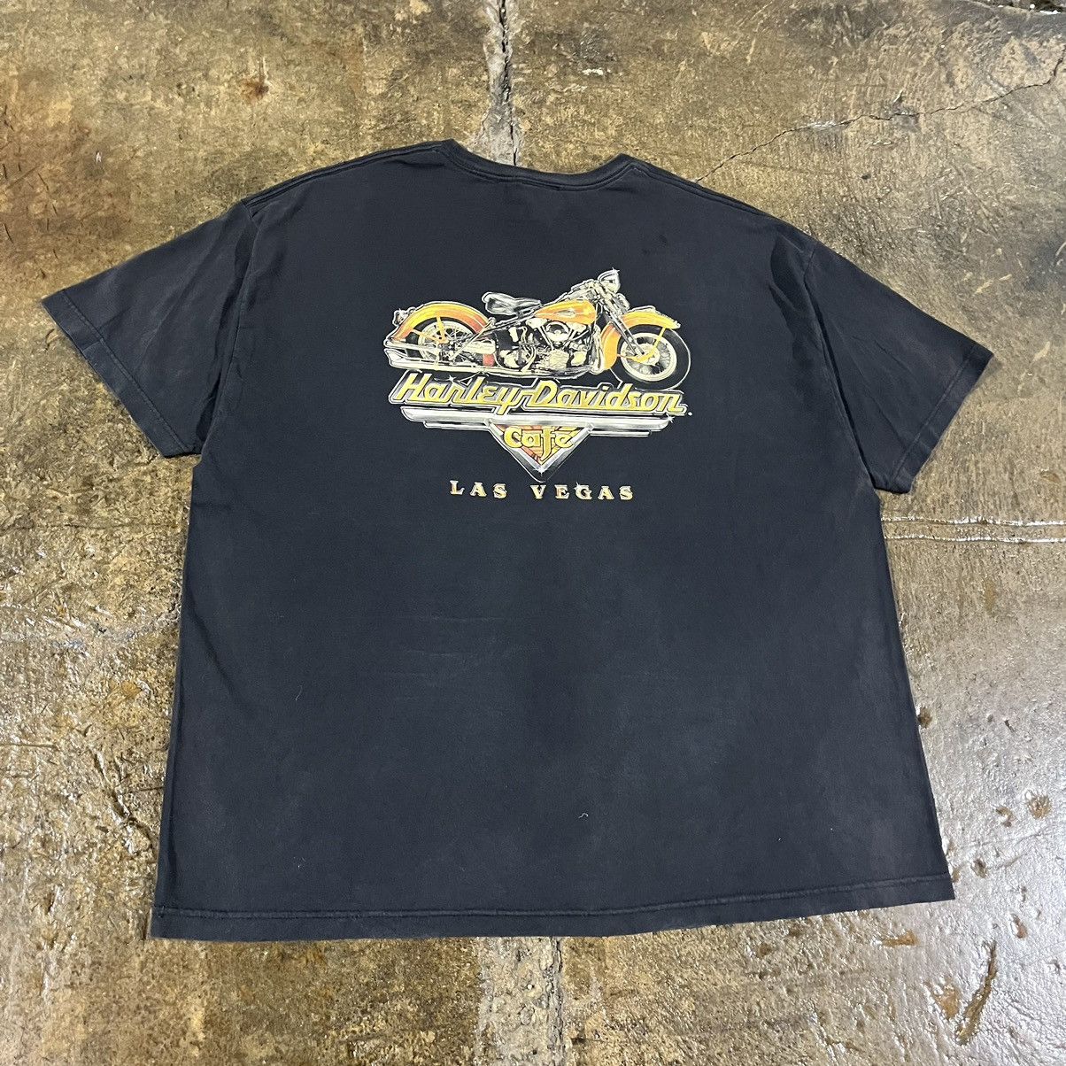Harley Davidson × Vintage Crazy Vintage Harley Davidson Cafe Eagle Wings Tee Shirt 3XL Size US XXL / EU 58 / 5 - 7 Thumbnail