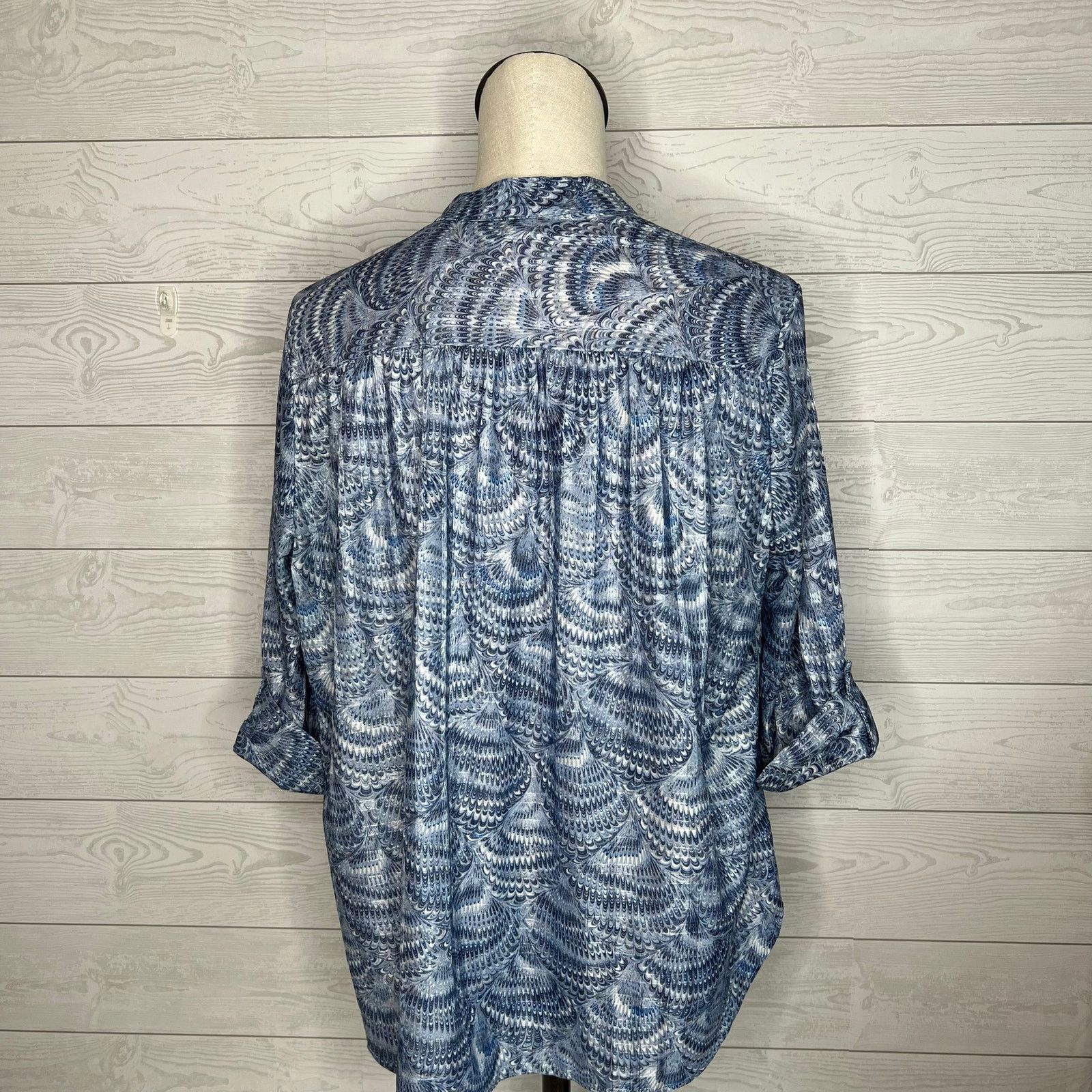 Other Top Notch 80’s Vintage blue print tunic Size Large Size L / US 10 / IT 46 - 3 Thumbnail