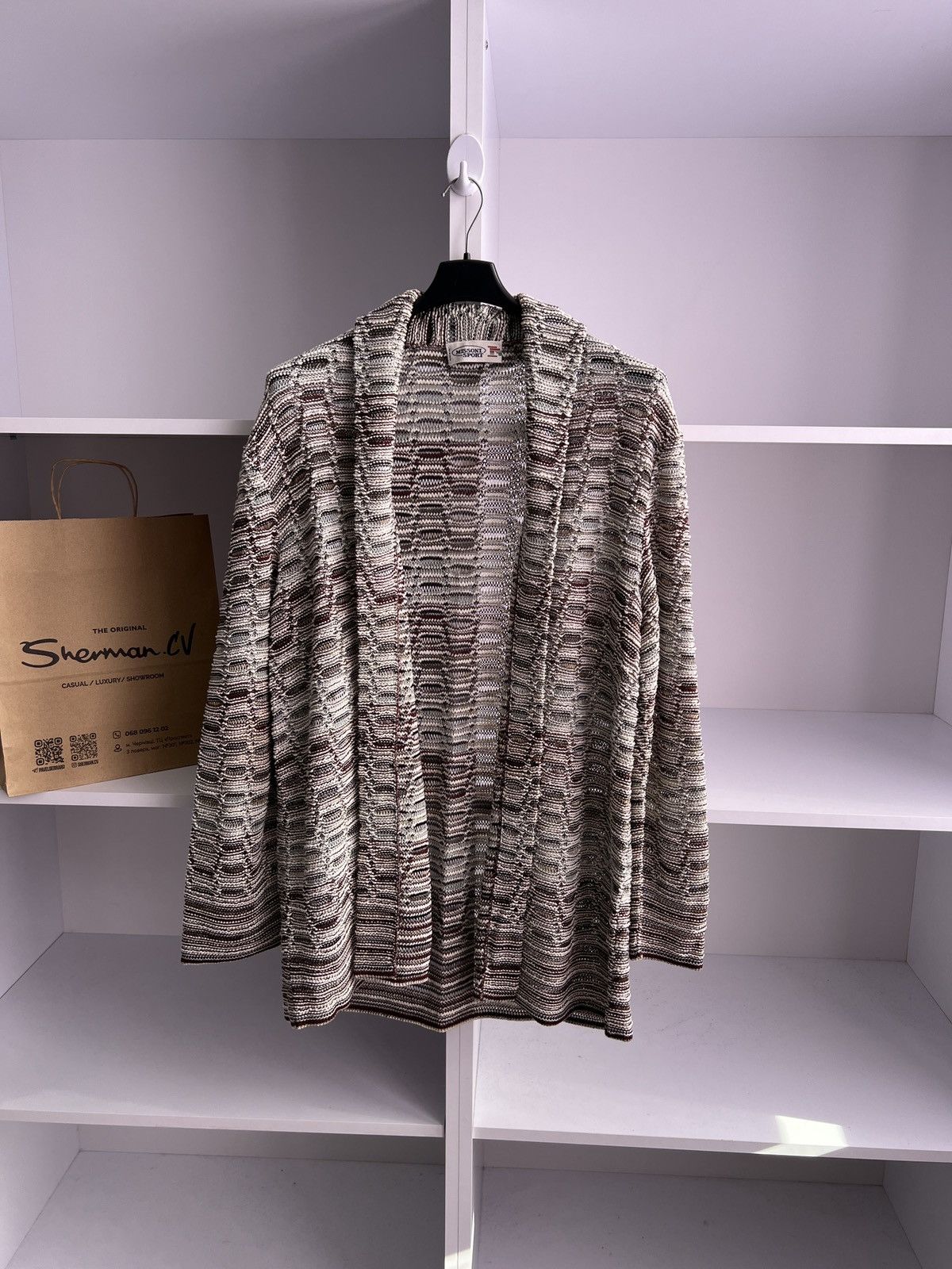 Designer × Missoni × Vintage Vintage Missoni Sport Patterned Buttoned women’s Cardigan Size L / US 10 / IT 46 - 1 Thumbnail