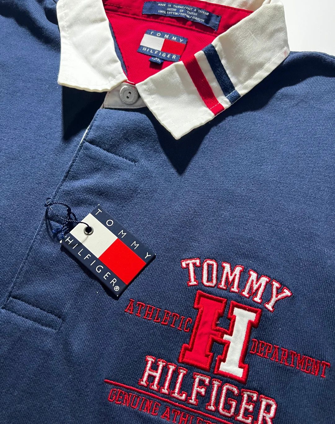 Tommy Hilfiger Vintage RARE 1996 Tommy Hilfiger Athletics Prodigy Polo Size US XL / EU 56 / 4 - 7 Thumbnail