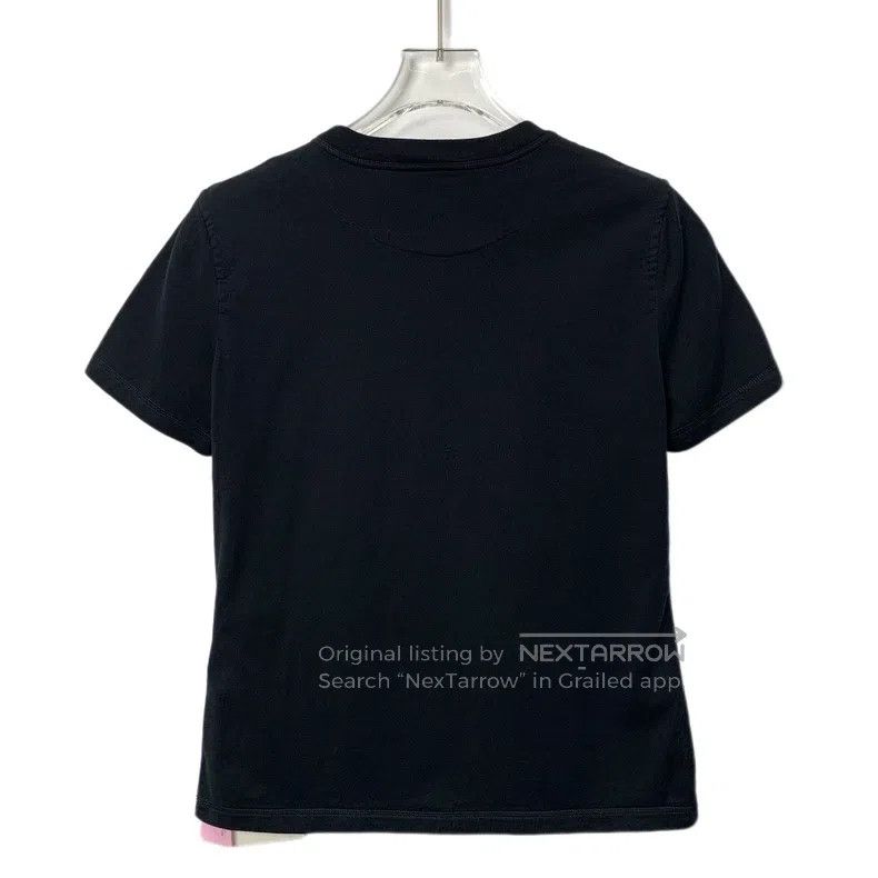 Hermes Hermes Black letter print cotton round-neck short-sleeved Size XS / US 0-2 / IT 36-38 - 2 Thumbnail