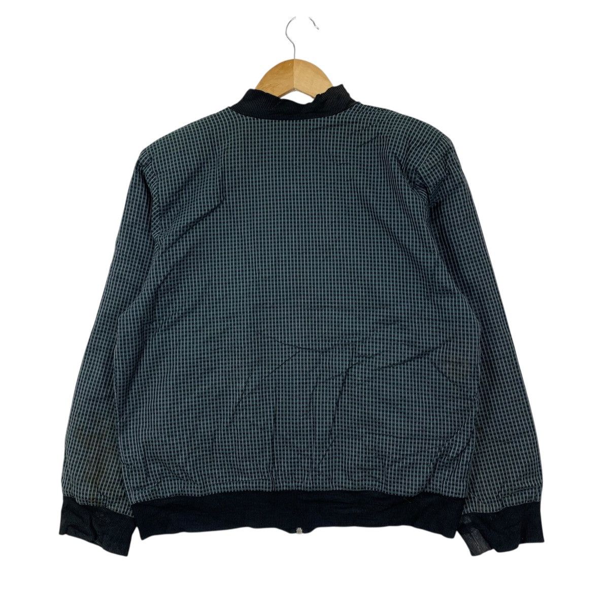 agnes b. Vintage AGNES B. French Designer Check Zipper Bomber Jacket Size L / US 10 / IT 46 - 4 Thumbnail