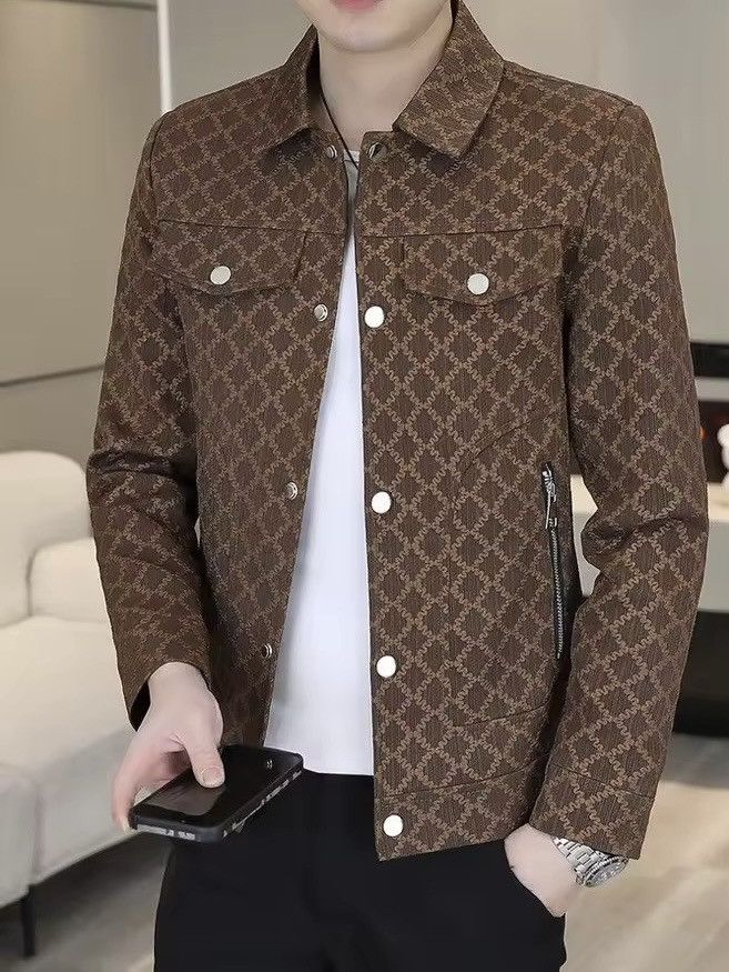 Japanese Brand Slim Fit Casual Jacket Korean Style Plaid Streetwear Size US XL / EU 56 / 4 - 4 Thumbnail