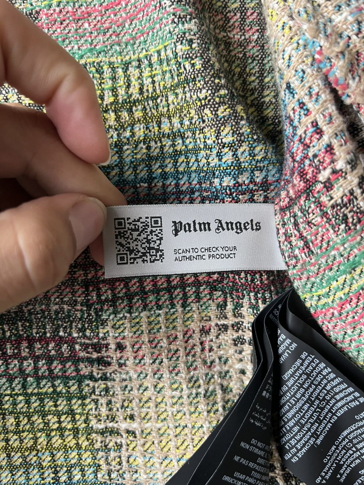 Palm Angels VERY CLEAN PALM ANGELS MULTICOLOR PLAID PEACOAT SIZE 50 Size US L / EU 52-54 / 3 - 8 Thumbnail