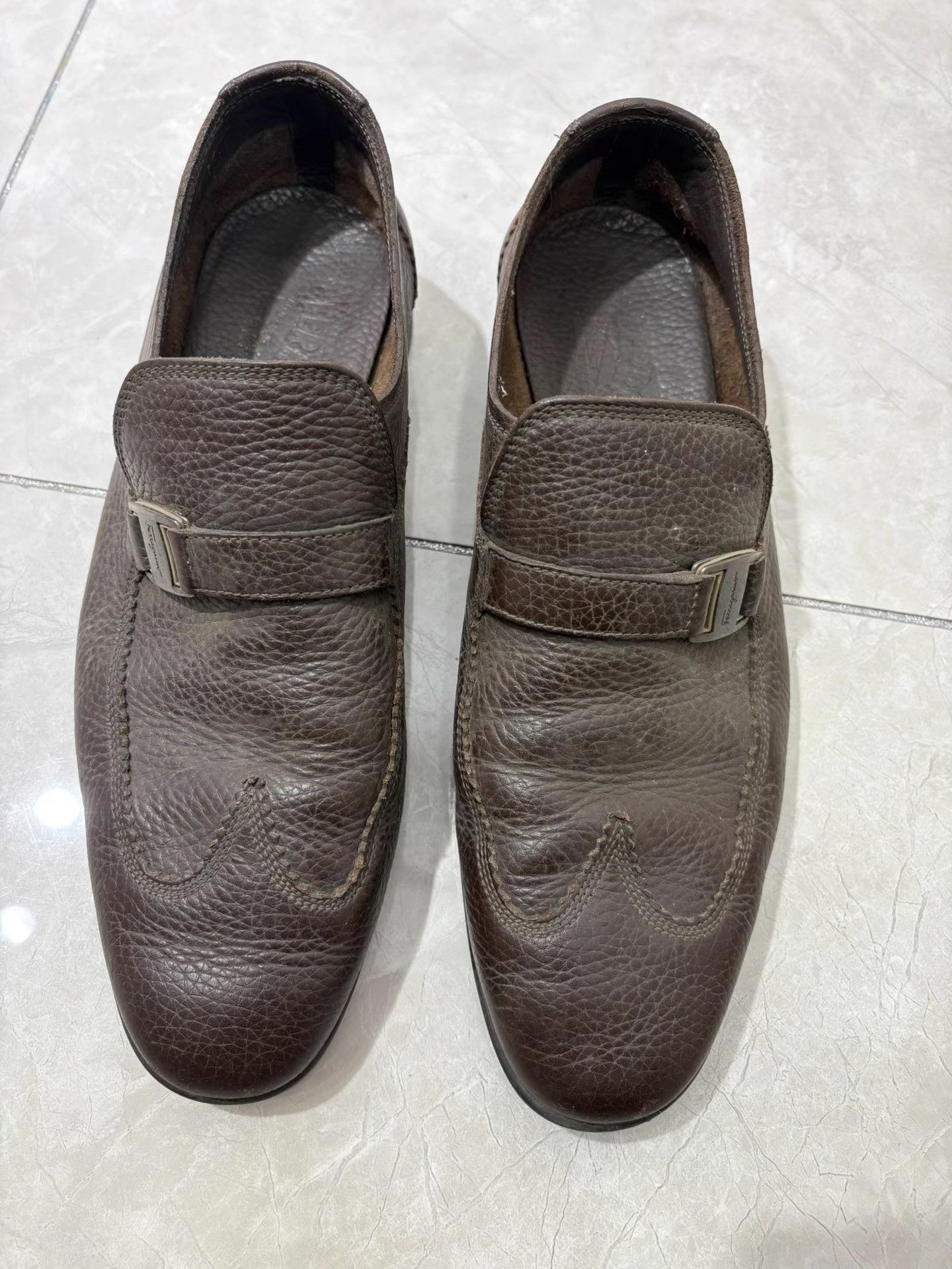 Salvatore Ferragamo Ferragamo Men's Leather Shoes K29 Size US 7 / EU 40 - 1 Thumbnail