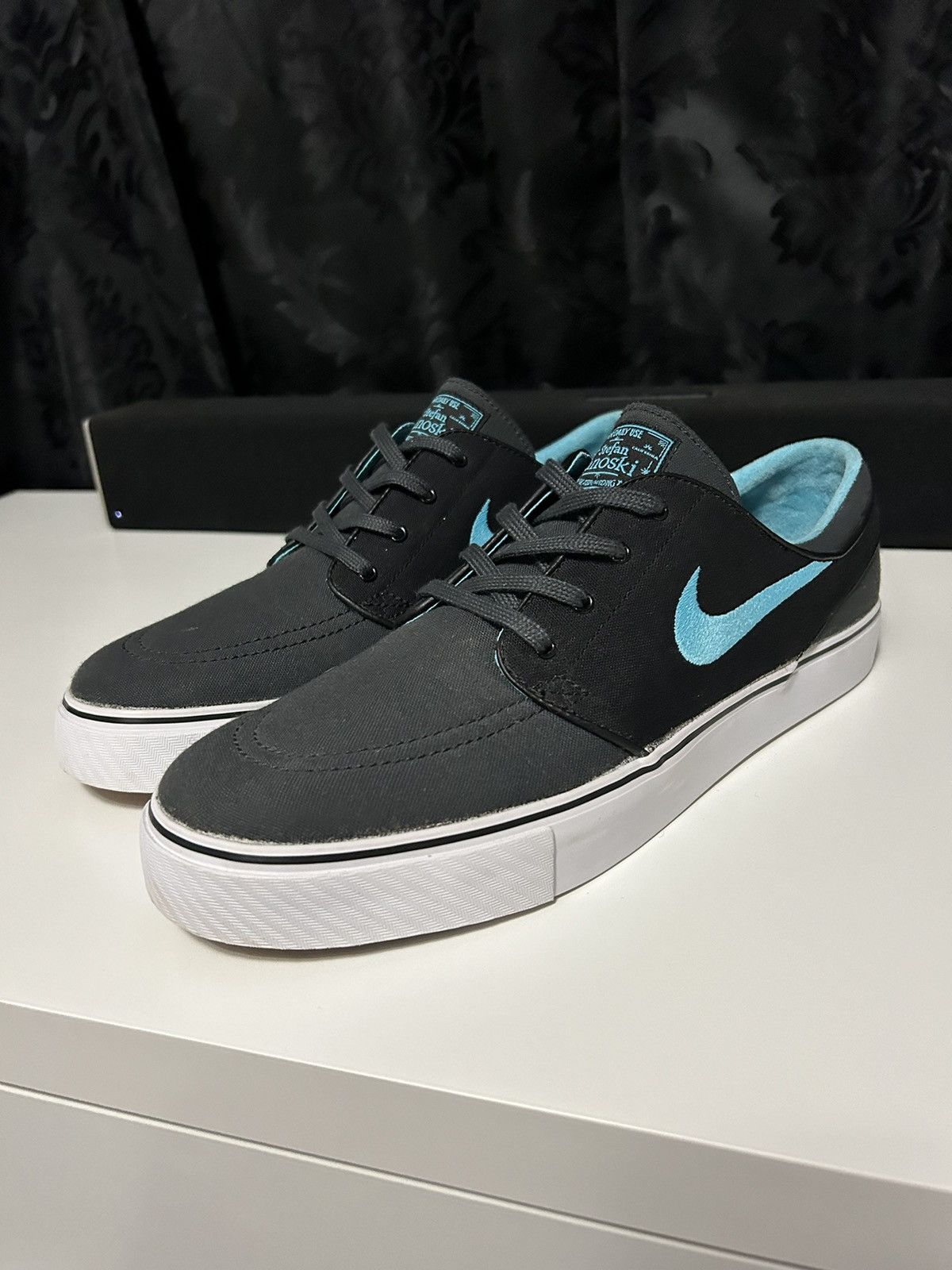 image of Nike Stefan Janoski Black/hyper Blue - Size: 10.5 Shoes, Men's