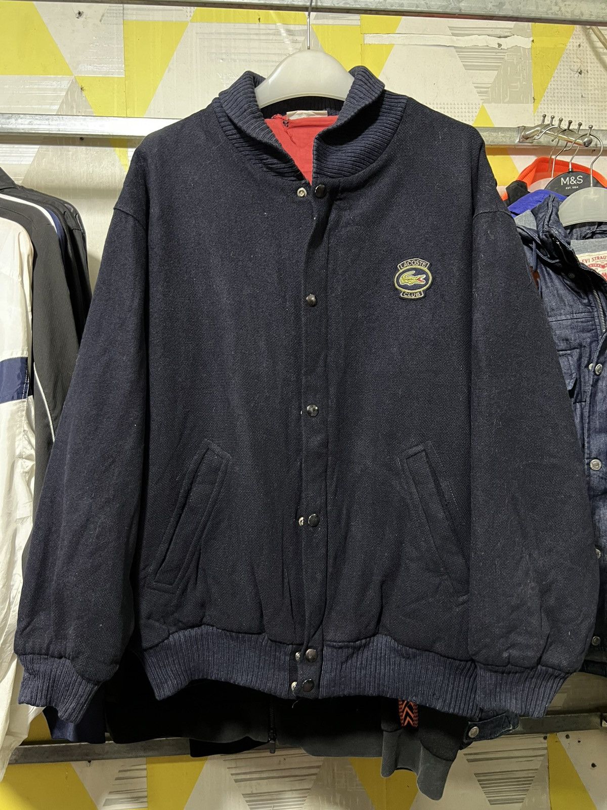 Lacoste Vintage 70s Chemise Lacoste Wool Jacket Made In France Size US XL / EU 56 / 4 - 2 Thumbnail