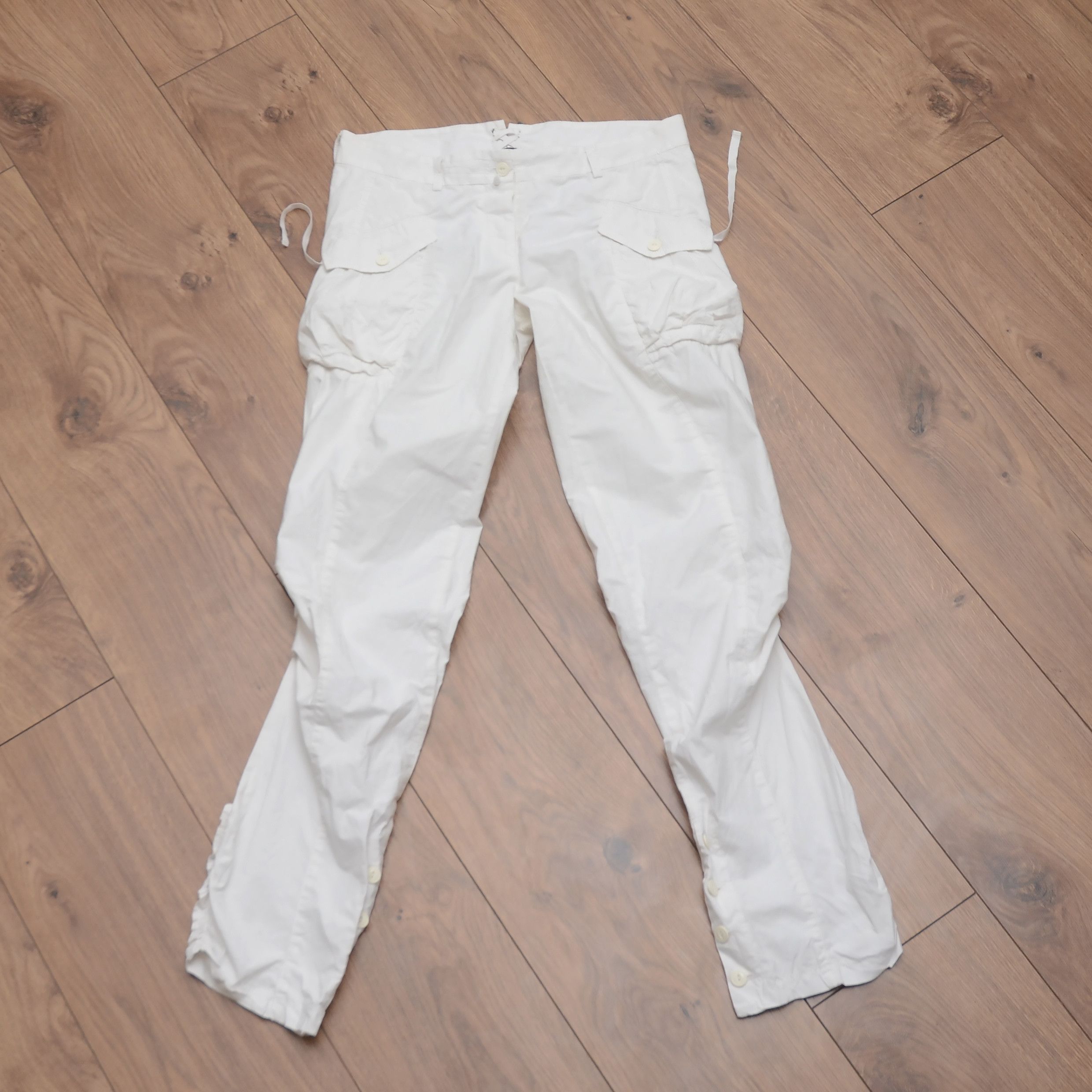 Marithe + Francois Girbaud Vintage 2000s Marithé François Girbaud Pants White Size 29 Size 29" - 11 Thumbnail