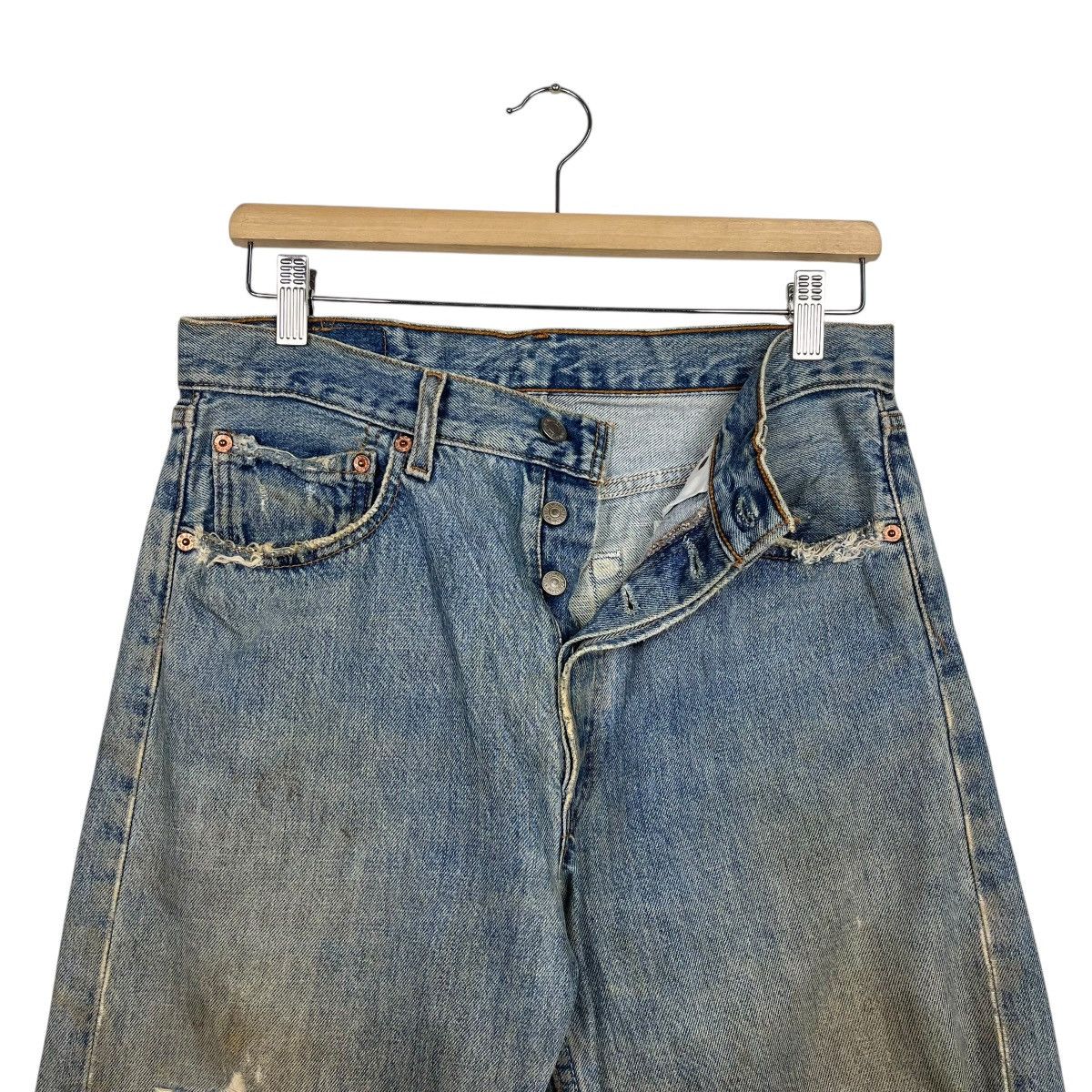 Levi's Vintage 90s Levis Lot 501 Distressed Denim Jeans Size US 30 / EU 46 - 15 Thumbnail