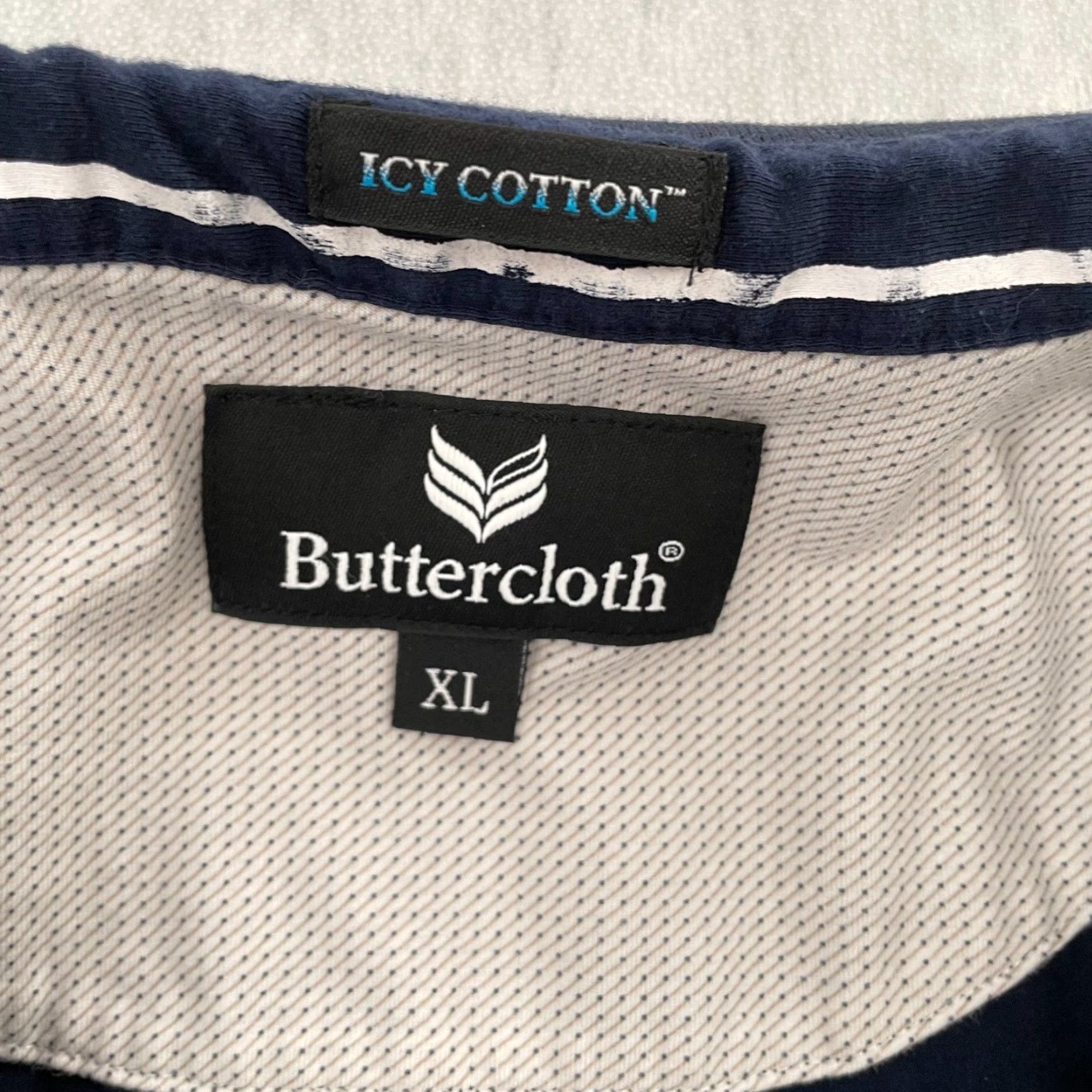Vintage Vintage Butter Cloth Polo Shirt Adult XL Short Sleeve Blue Logo Casual Mens Size US XL / EU 56 / 4 - 5 Thumbnail