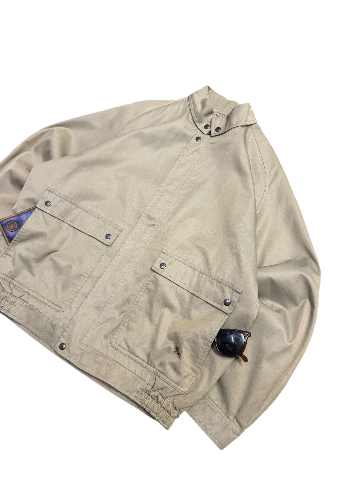 Burberry Vintage 90s Burberrys Prorsum Bomber Jacket Novacheck Size US L / EU 52-54 / 3 - 2 Thumbnail