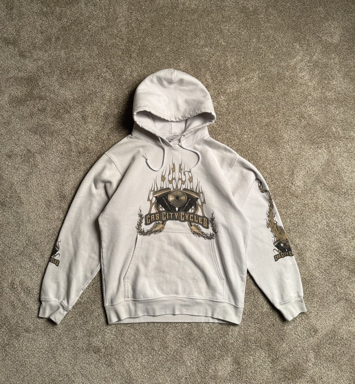 Other WHITE GAS CITY CYCLES PULLOVER HOODIE Size US M / EU 48-50 / 2 - 1 Thumbnail