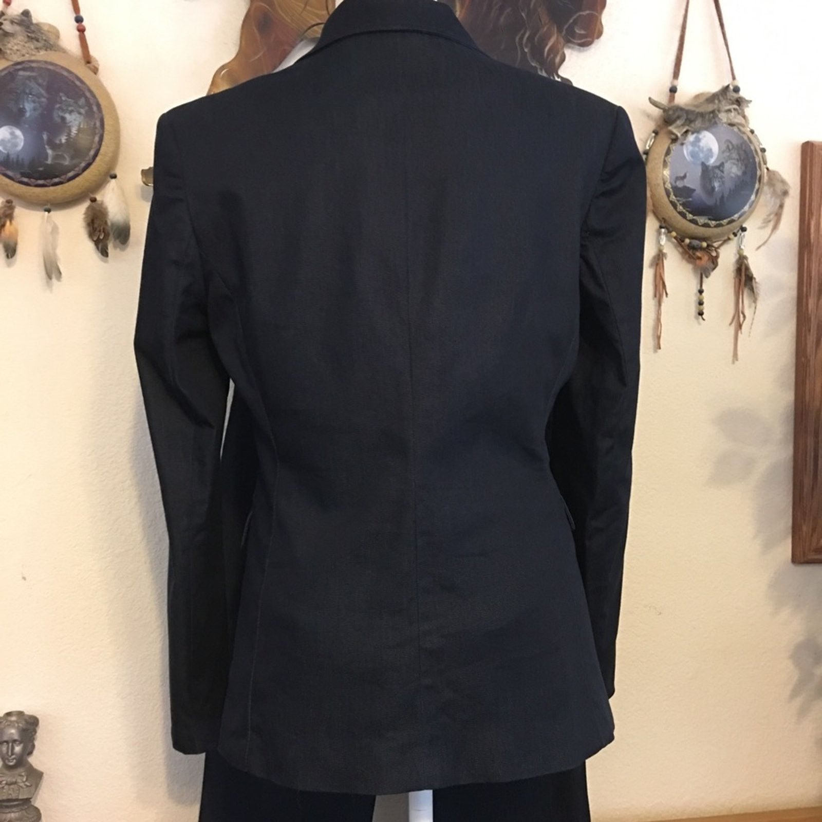 Vintage Hillard and Hanson dark blue denim look pant suit Size ONE SIZE - 3 Thumbnail