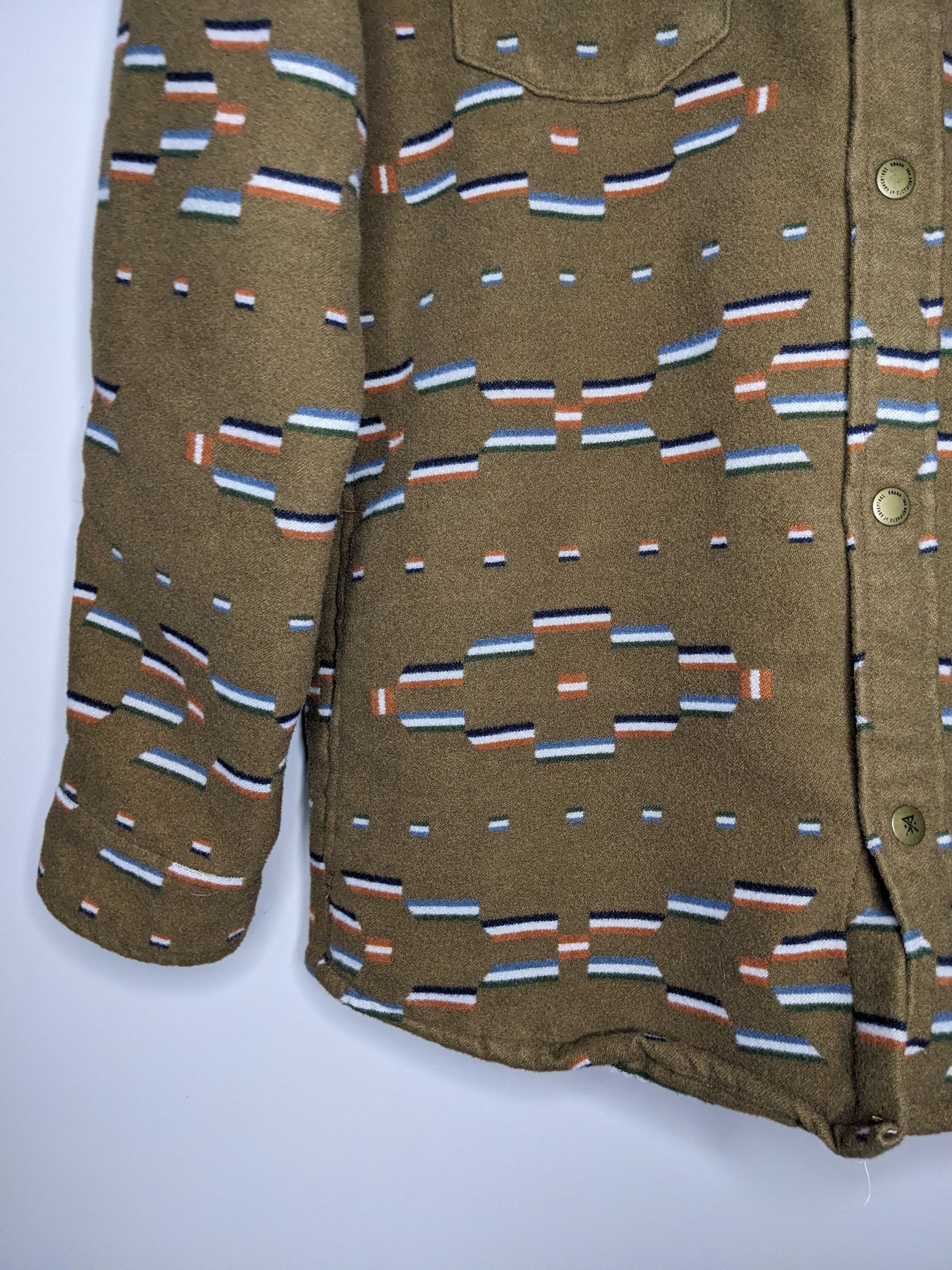 Roark Roark Flannel Jacquard Snap Shirt Large Aztec Southwestern Size US L / EU 52-54 / 3 - 5 Thumbnail