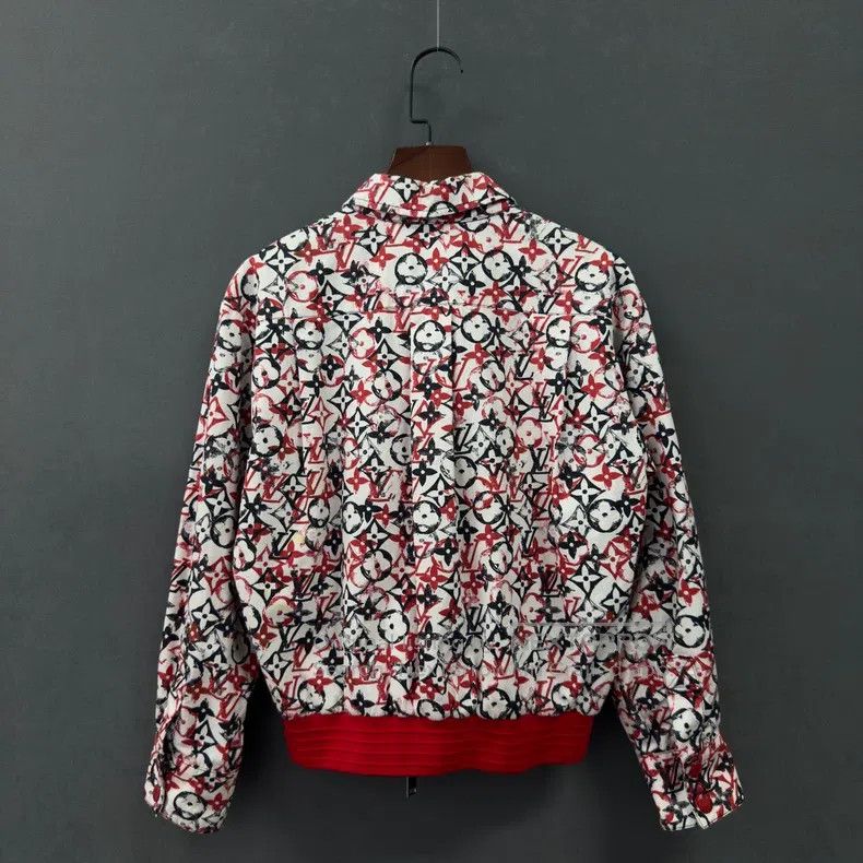 Louis Vuitton Old flower full print color matching red and