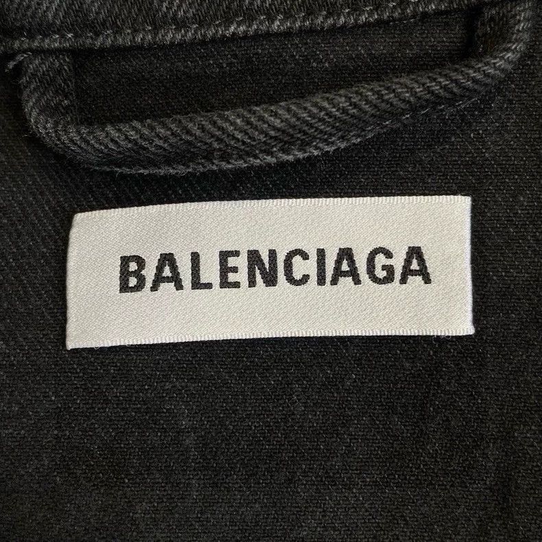Balenciaga Balenciaga size 34 Black Diamond Studs Denim Jacket Size S / US 4 / IT 40 - 5 Thumbnail