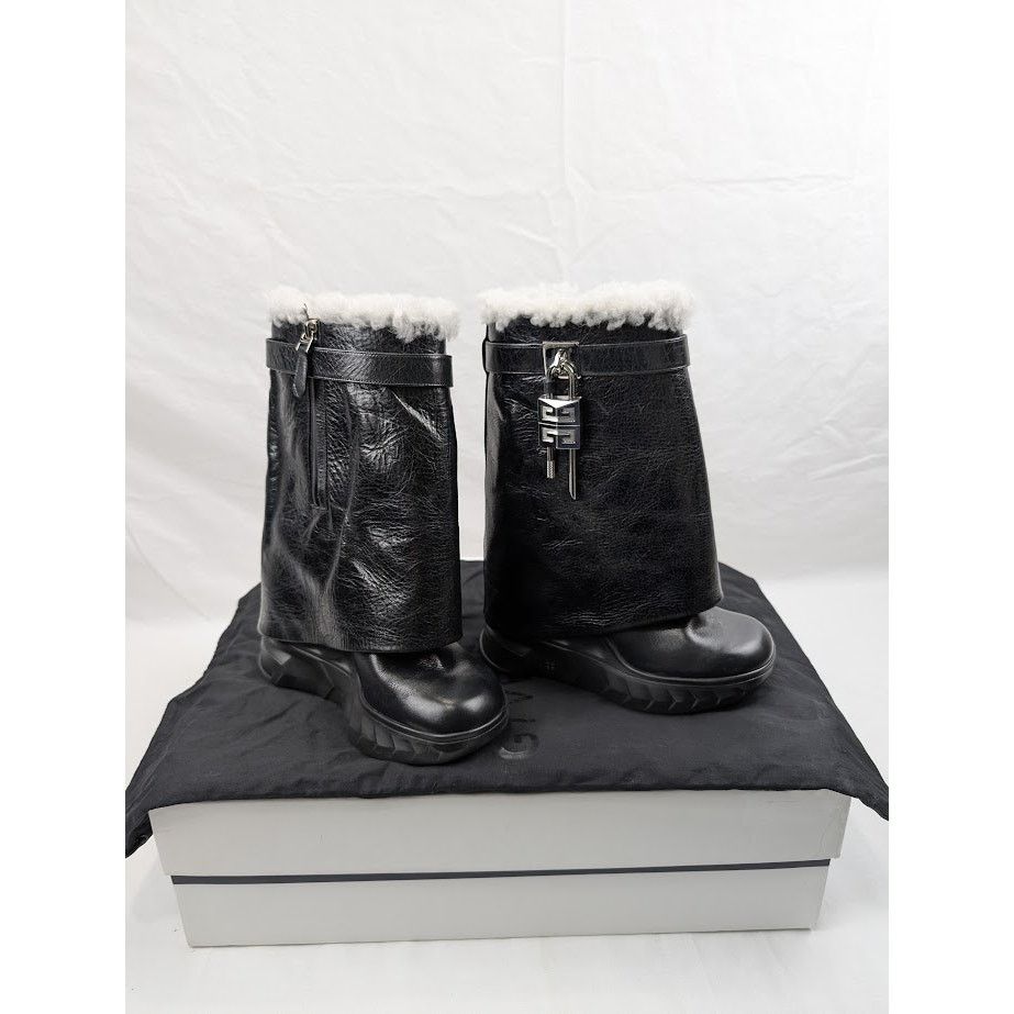 Givenchy o1rshd1 Biker Ankle Boots in Black/Natural 37 Size US 7 / IT 37 - 21 Thumbnail